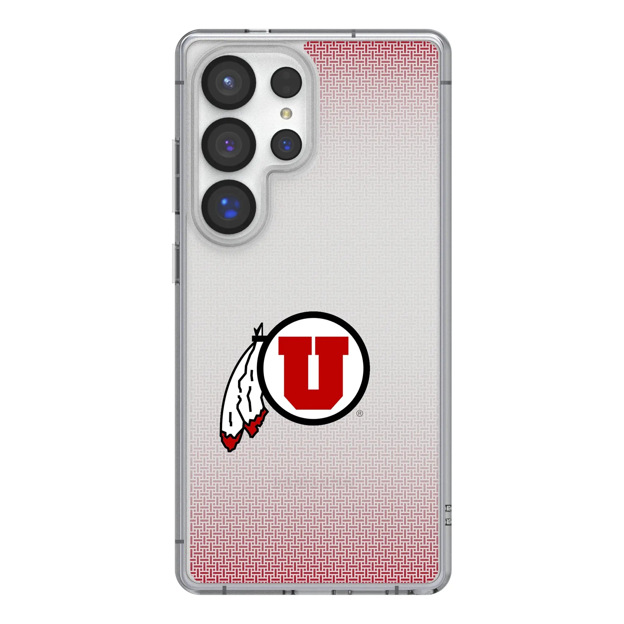 University of Utah Utes Linen Galaxy Clear Phone Case for Samsung Galaxy#Device_Galaxy S25 Ultra