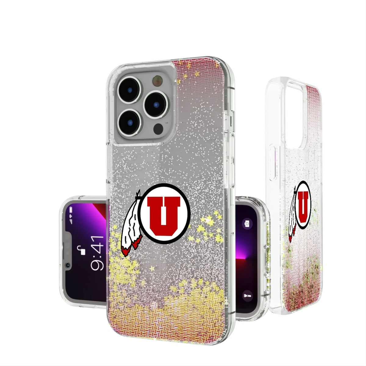 University of Utah Utes Linen iPhone Glitter Phone Case for Apple iPhone#Device_iPhone 13 Pro