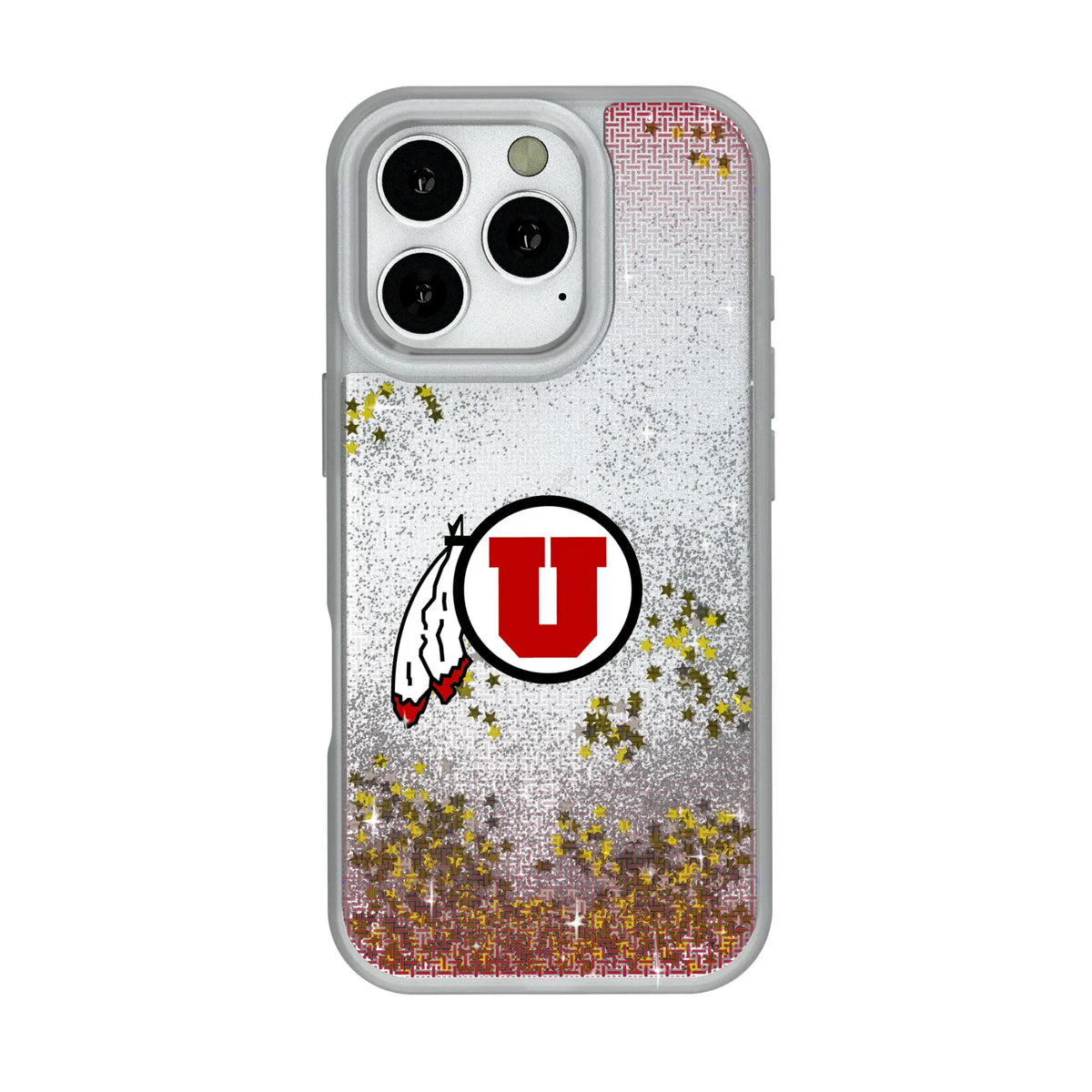University of Utah Utes Linen iPhone Glitter Phone Case for Apple iPhone#Device_iPhone 16 Pro