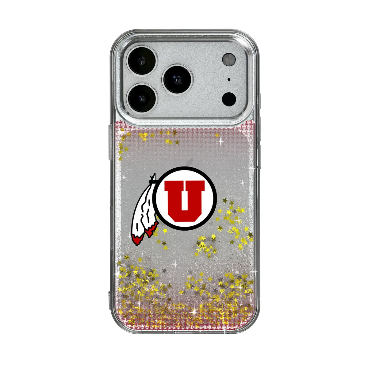 University of Utah Utes Linen Glitter Phone Case for Apple iPhone
