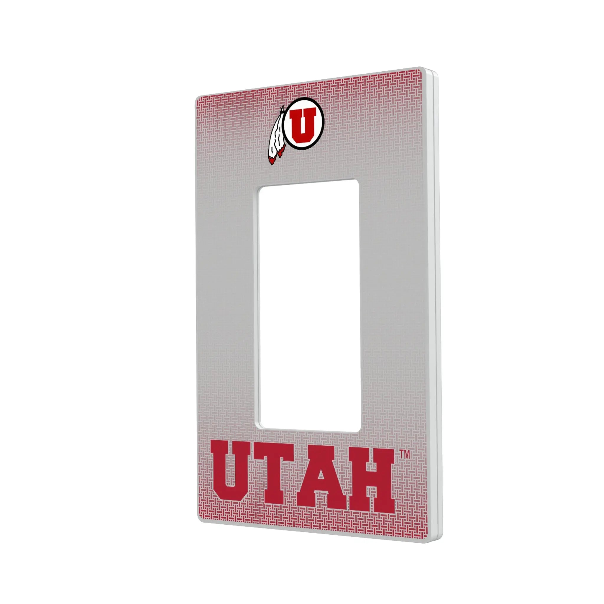 University of Utah Utes Linen Hidden-Screw Light Switch Plate#Style_Single Rocker