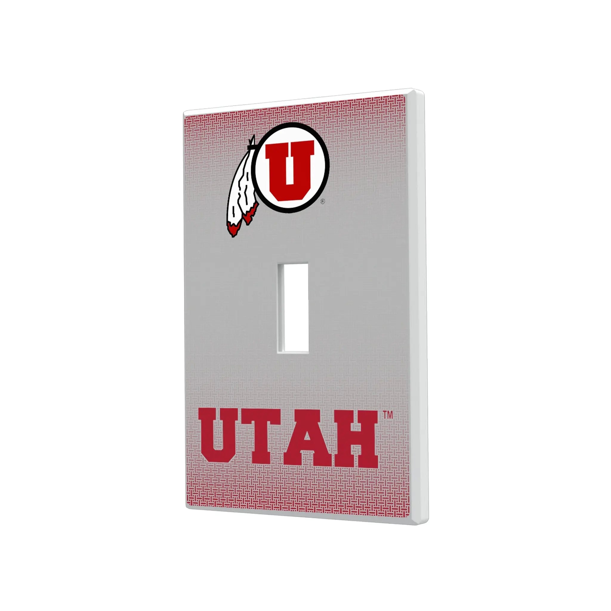 University of Utah Utes Linen Hidden-Screw Light Switch Plate#Style_Single Toggle