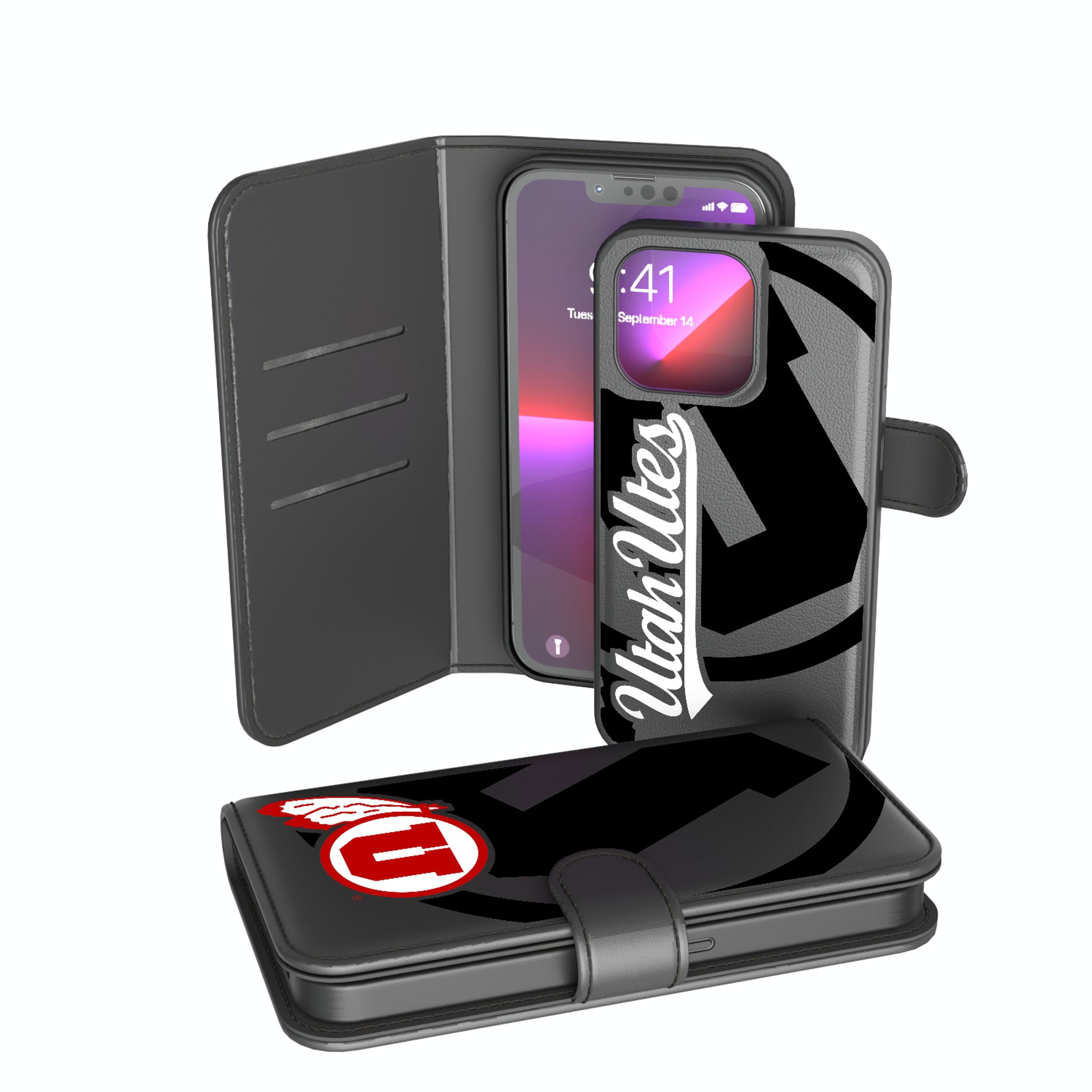 University of Utah Utes Monocolor Tilt iPhone Wallet Phone Case for Apple iPhone