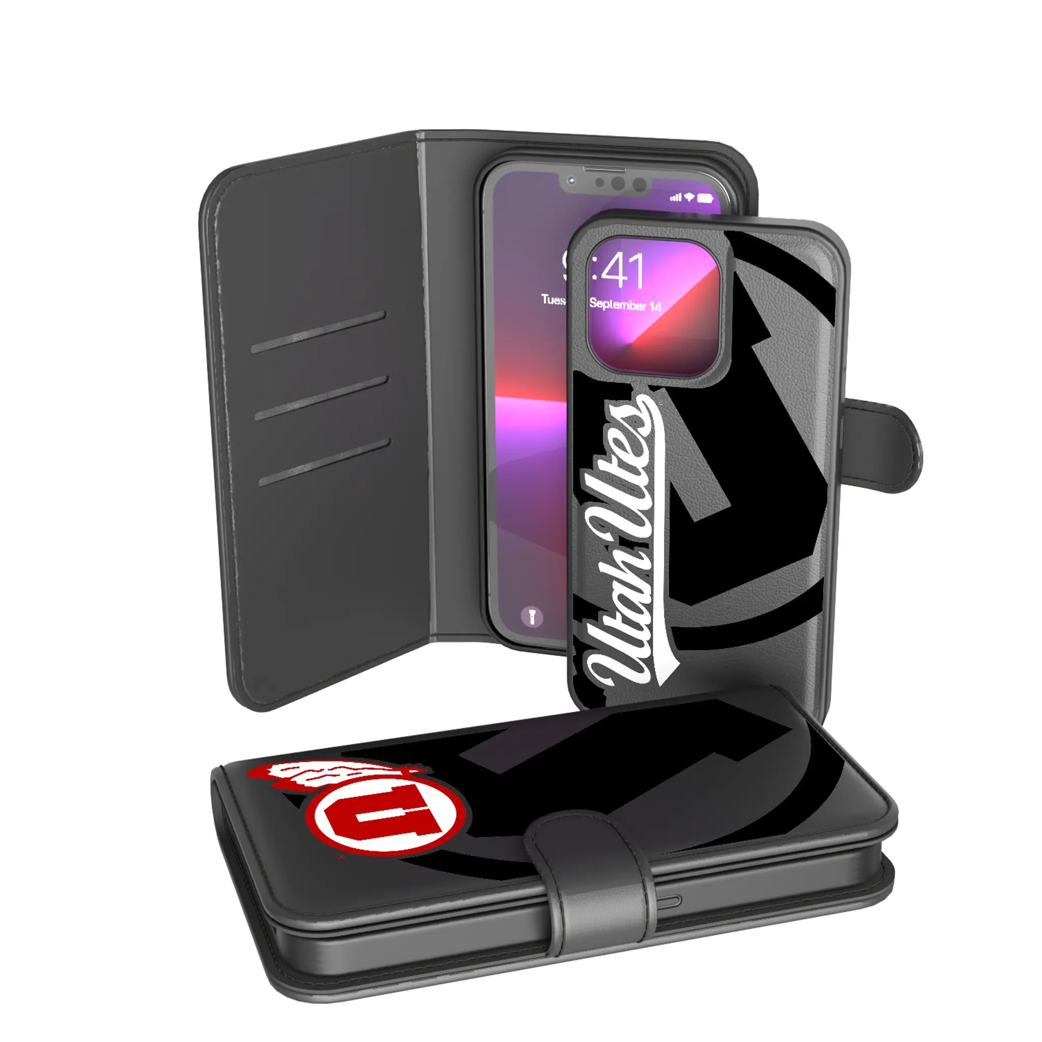 University of Utah Utes Monocolor Tilt iPhone Wallet Phone Case for Apple iPhone