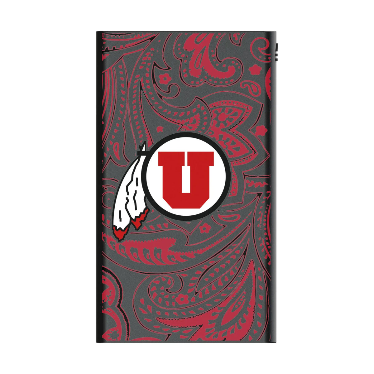 University of Utah Utes Paisley 5000mAh Flat Power Bank