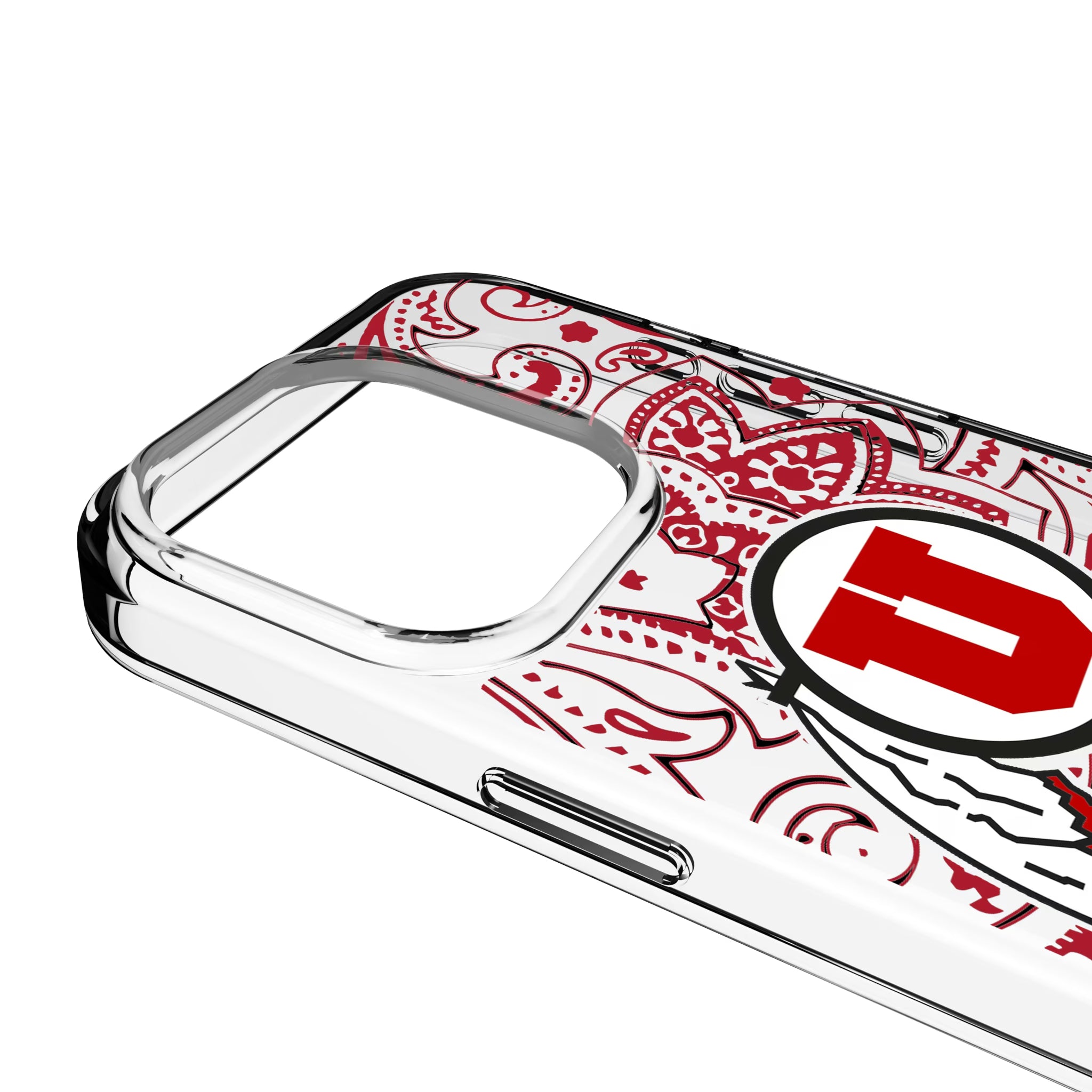 University of Utah Utes Paisley iPhone Clear Phone Case for Apple iPhone - Detail