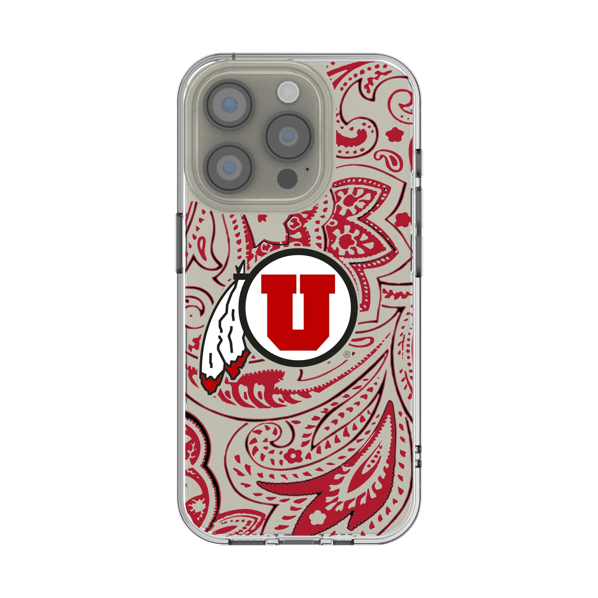 University of Utah Utes Paisley iPhone Clear Phone Case for Apple iPhone