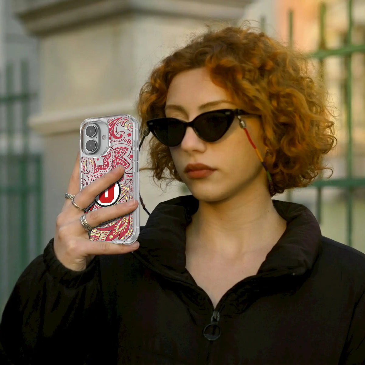 University of Utah Utes Paisley iPhone Glitter Phone Case for Apple iPhone - Lifestyle#Device_iPhone 17