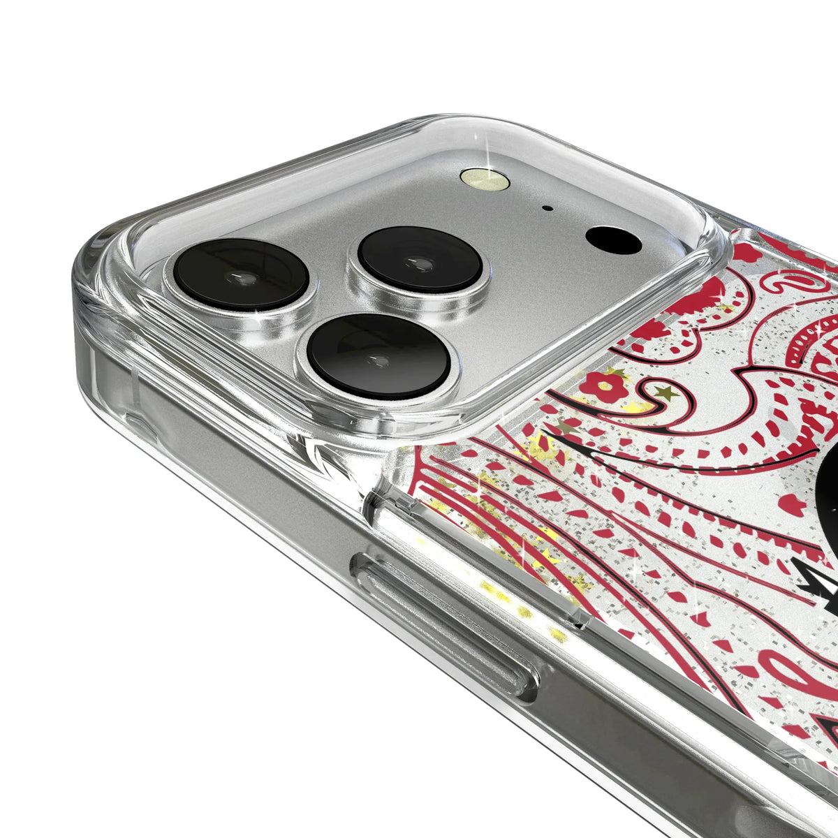 University of Utah Utes Paisley iPhone Glitter Phone Case for Apple iPhone - Detail#Device_iPhone 17 Pro