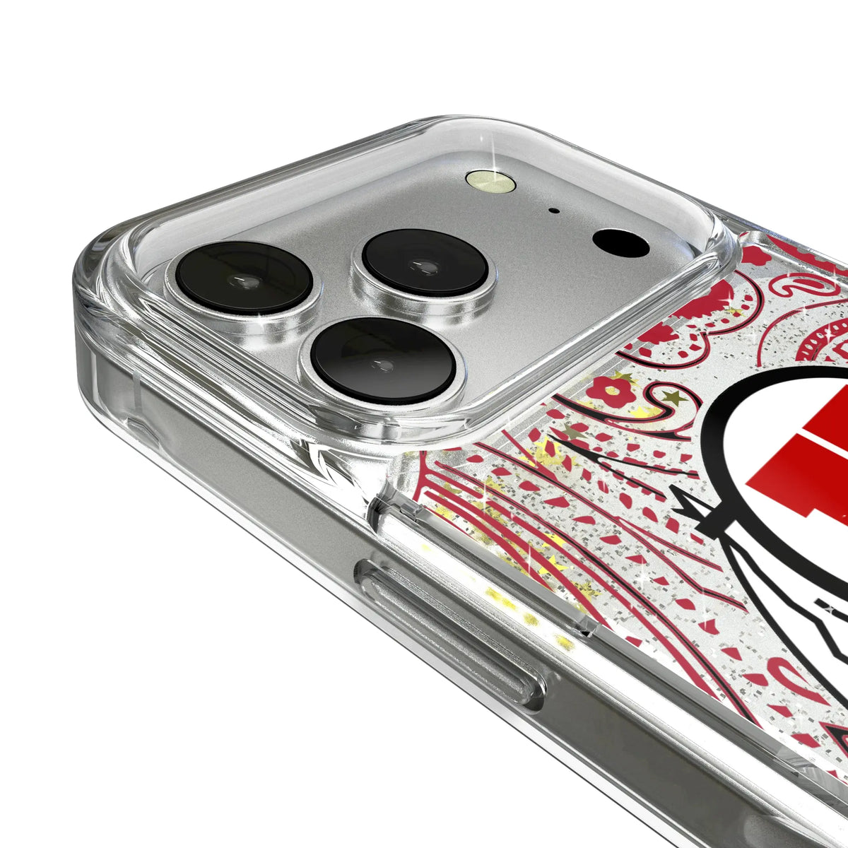 University of Utah Utes Paisley iPhone Glitter Phone Case for Apple iPhone - Detail#Device_iPhone 18 Pro