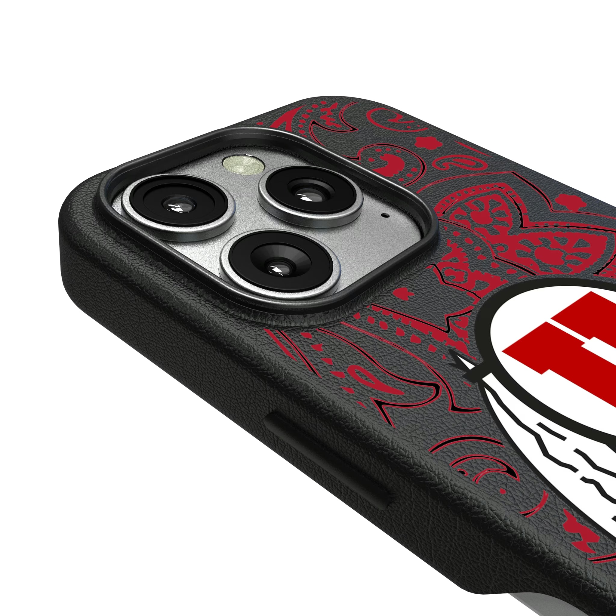 University of Utah Utes Paisley iPhone MagSafe Compatible Phone Case for Apple iPhone - Detail