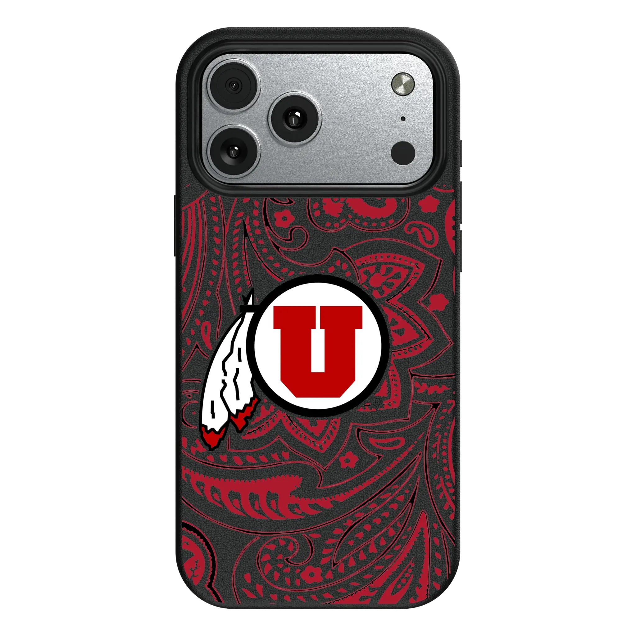 University of Utah Utes Paisley iPhone MagSafe Compatible Phone Case for Apple iPhone#Device_iPhone 17 Pro Max