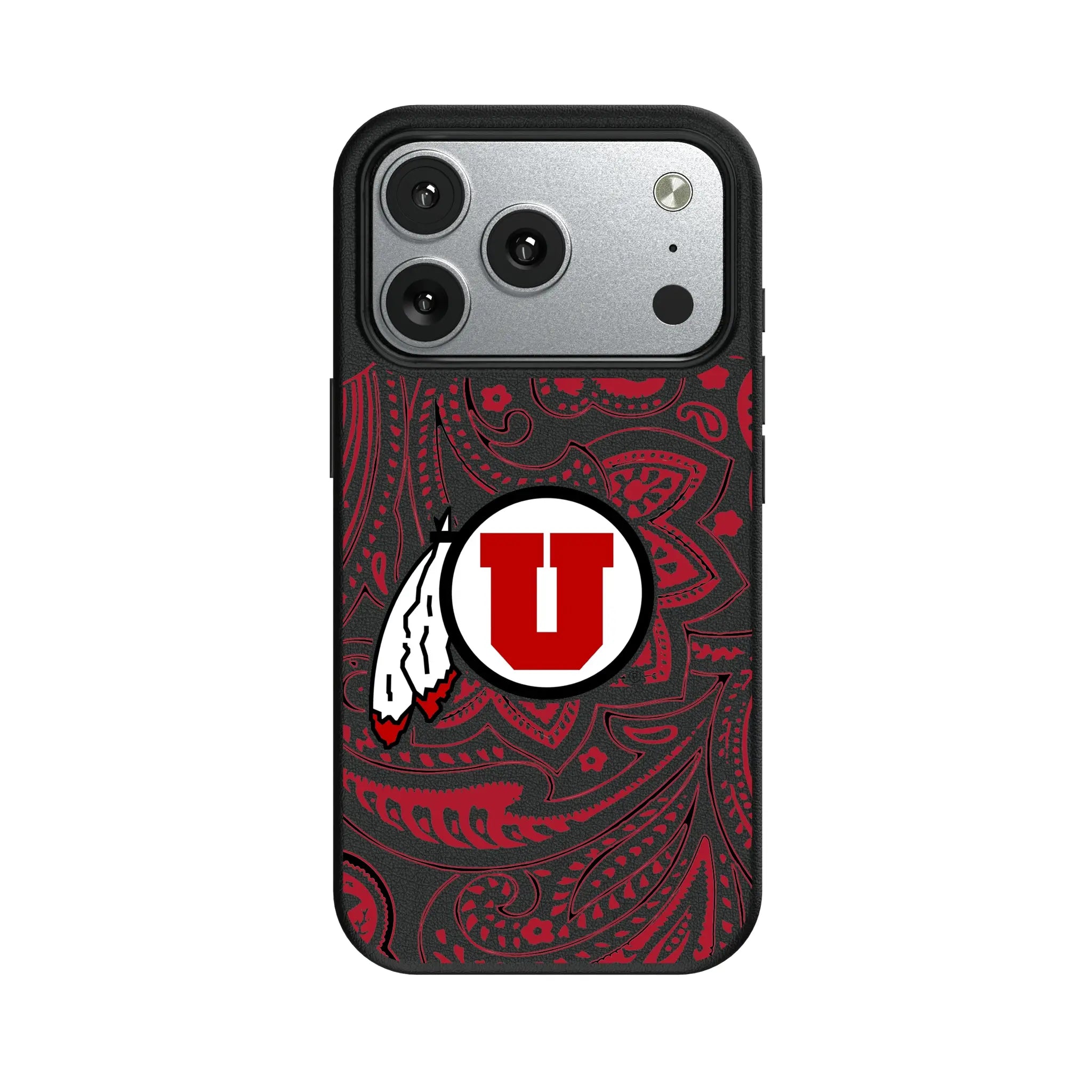 University of Utah Utes Paisley iPhone MagSafe Compatible Phone Case for Apple iPhone#Device_iPhone 17 Pro