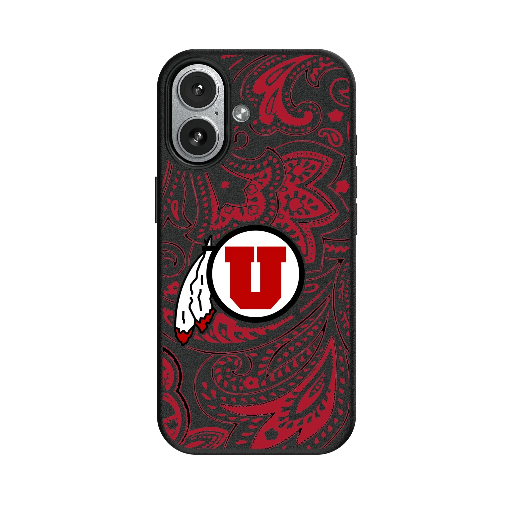 University of Utah Utes Paisley iPhone MagSafe Compatible Phone Case for Apple iPhone#Device_iPhone 17