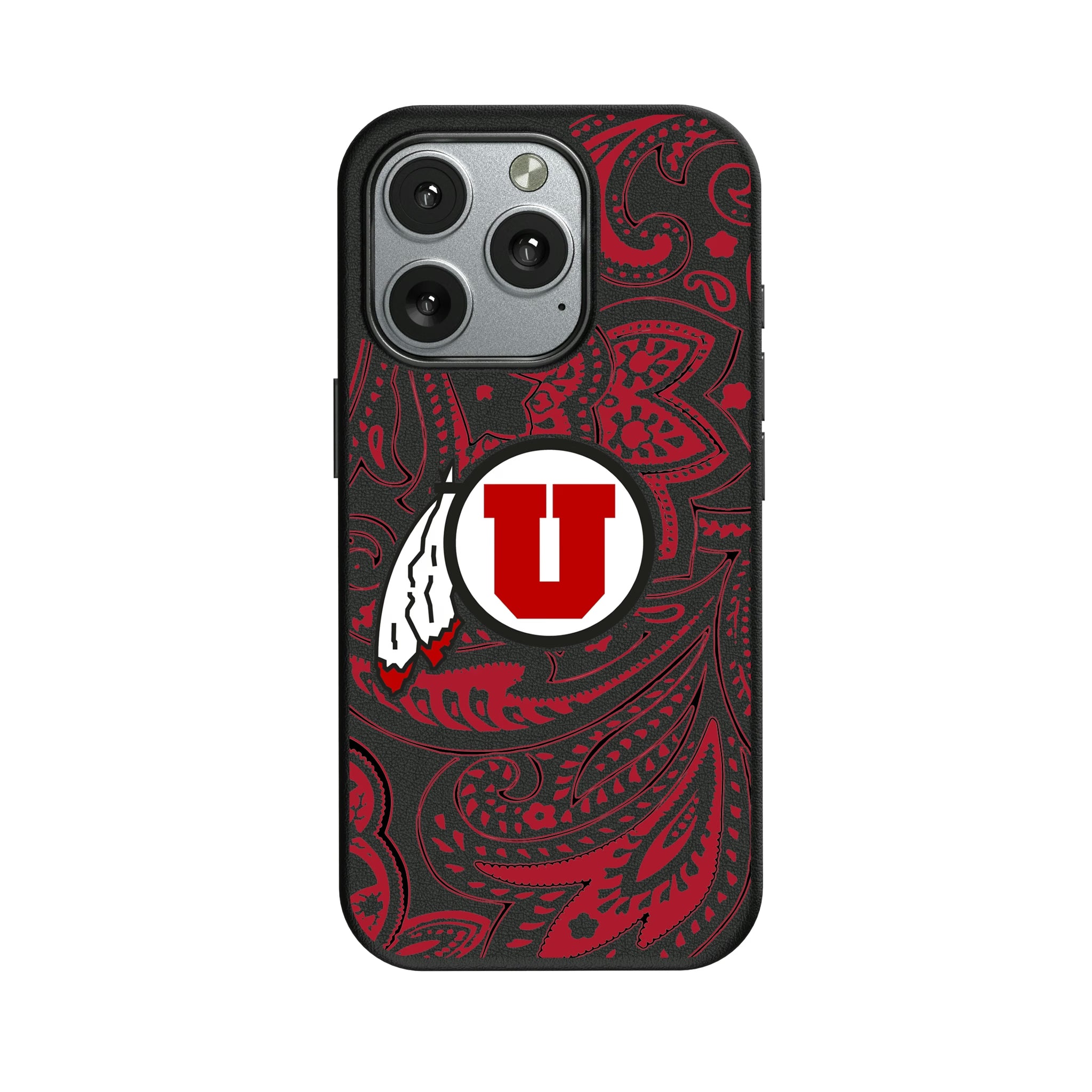 University of Utah Utes Paisley iPhone MagSafe Compatible Phone Case for Apple iPhone