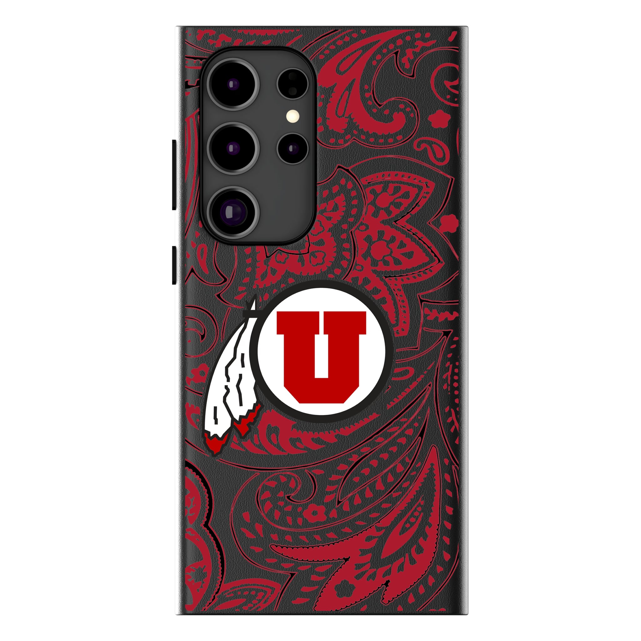 University of Utah Utes Paisley Galaxy MagSafe Compatible Phone Case for Samsung Galaxy