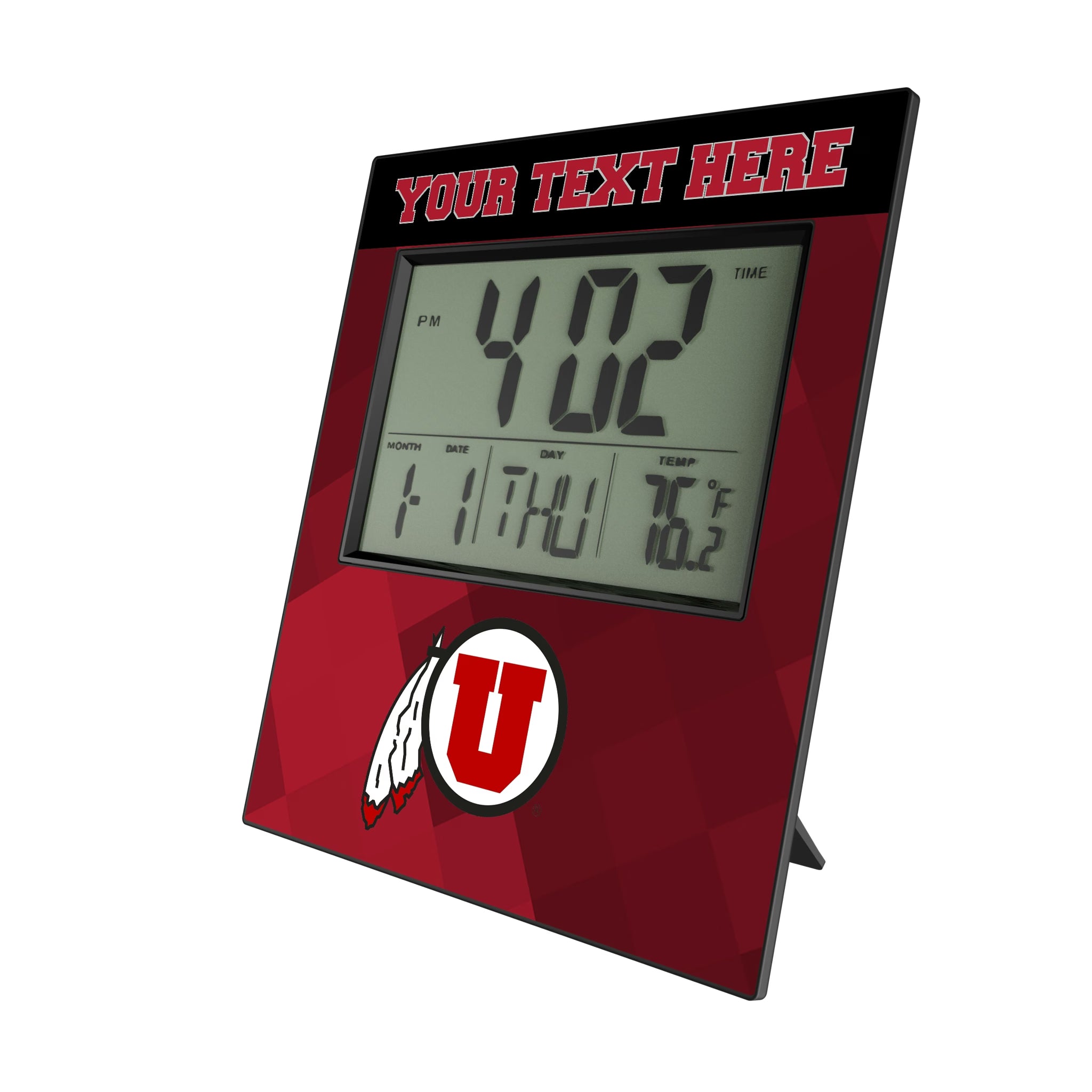 University of Utah Utes Personalized Color Block Wall Clock