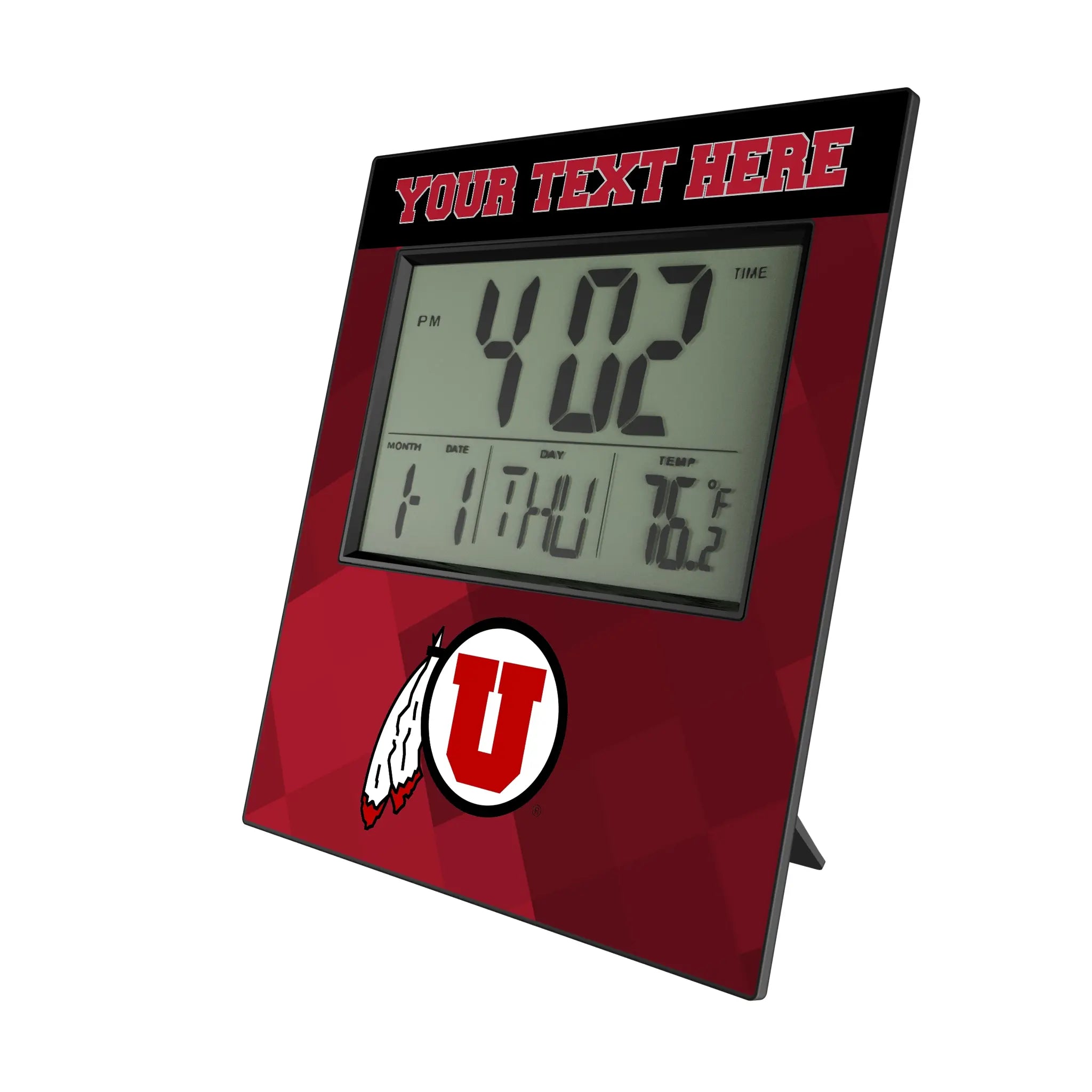 University of Utah Utes Personalized Color Block Wall Clock