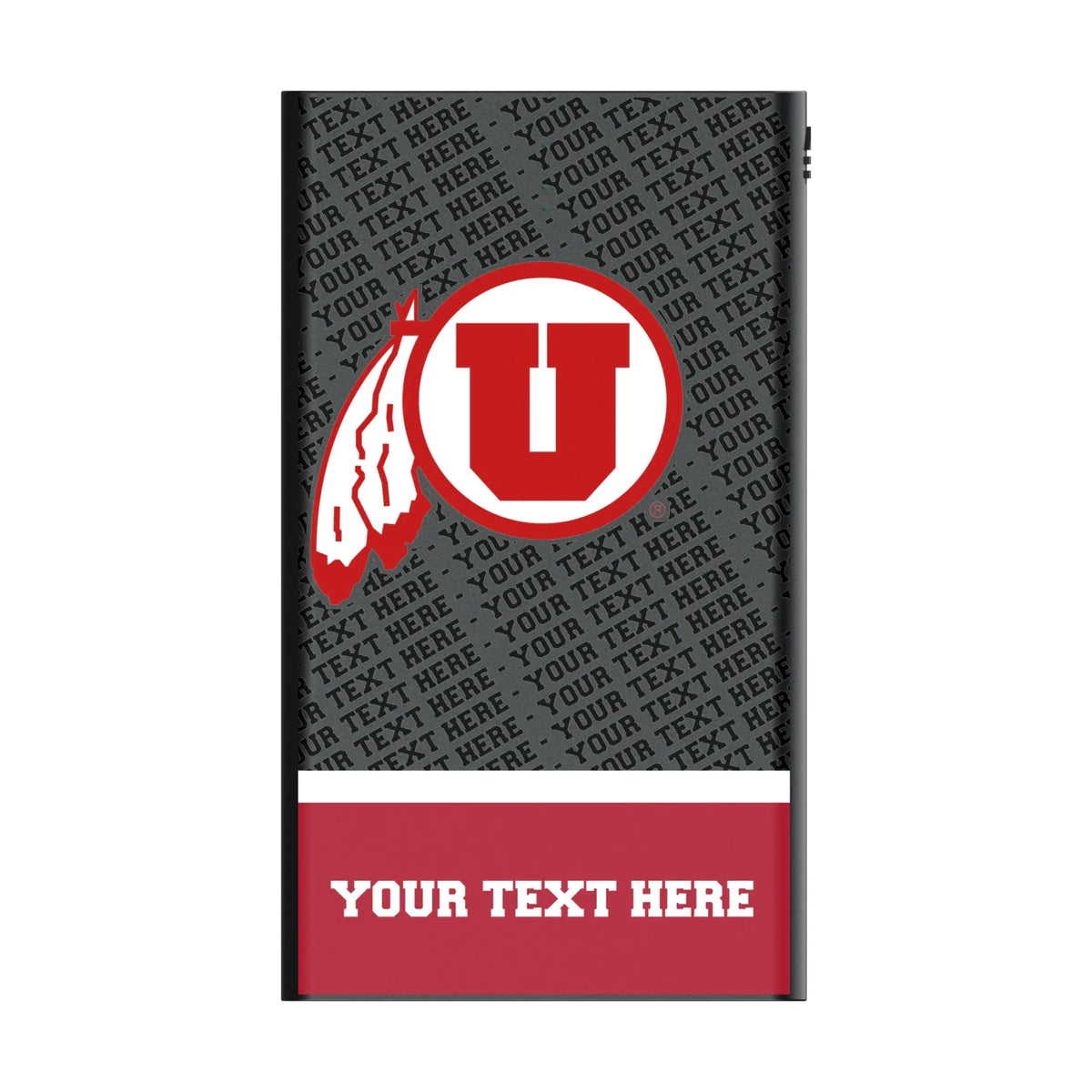 University of Utah Utes Personalized EndZone Plus 5000mAh Flat Power Bank