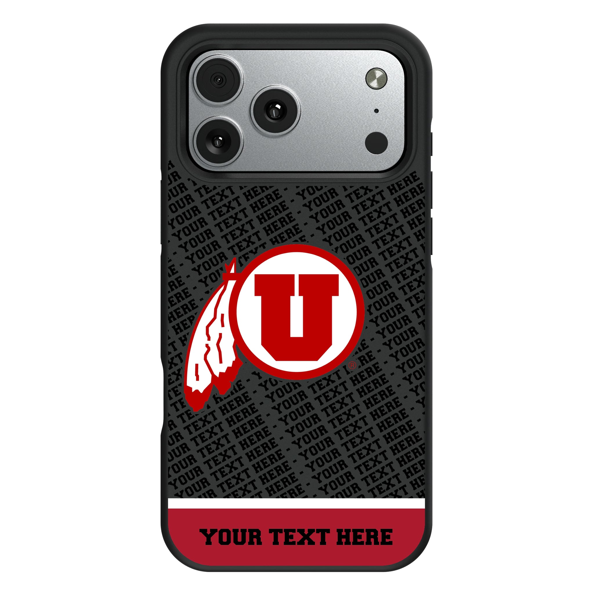 University of Utah Utes Personalized EndZone Plus iPhone Bump Phone Case for Apple iPhone#Device_iPhone 17 Pro Max