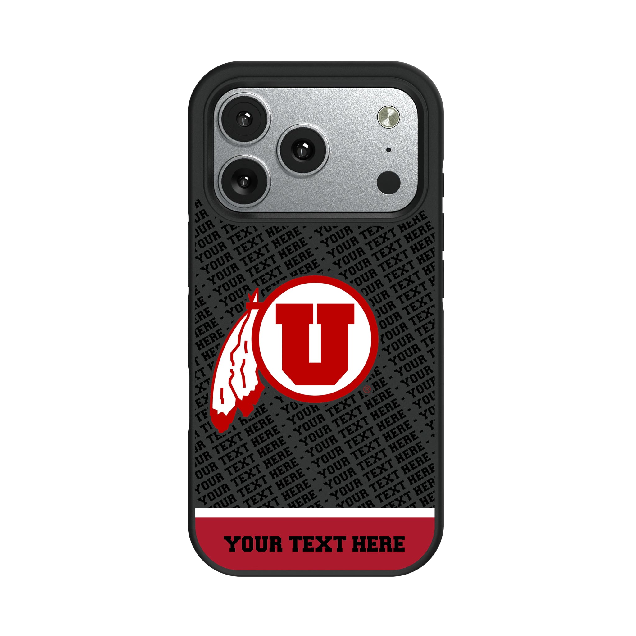 University of Utah Utes Personalized EndZone Plus iPhone Bump Phone Case for Apple iPhone#Device_iPhone 17 Pro