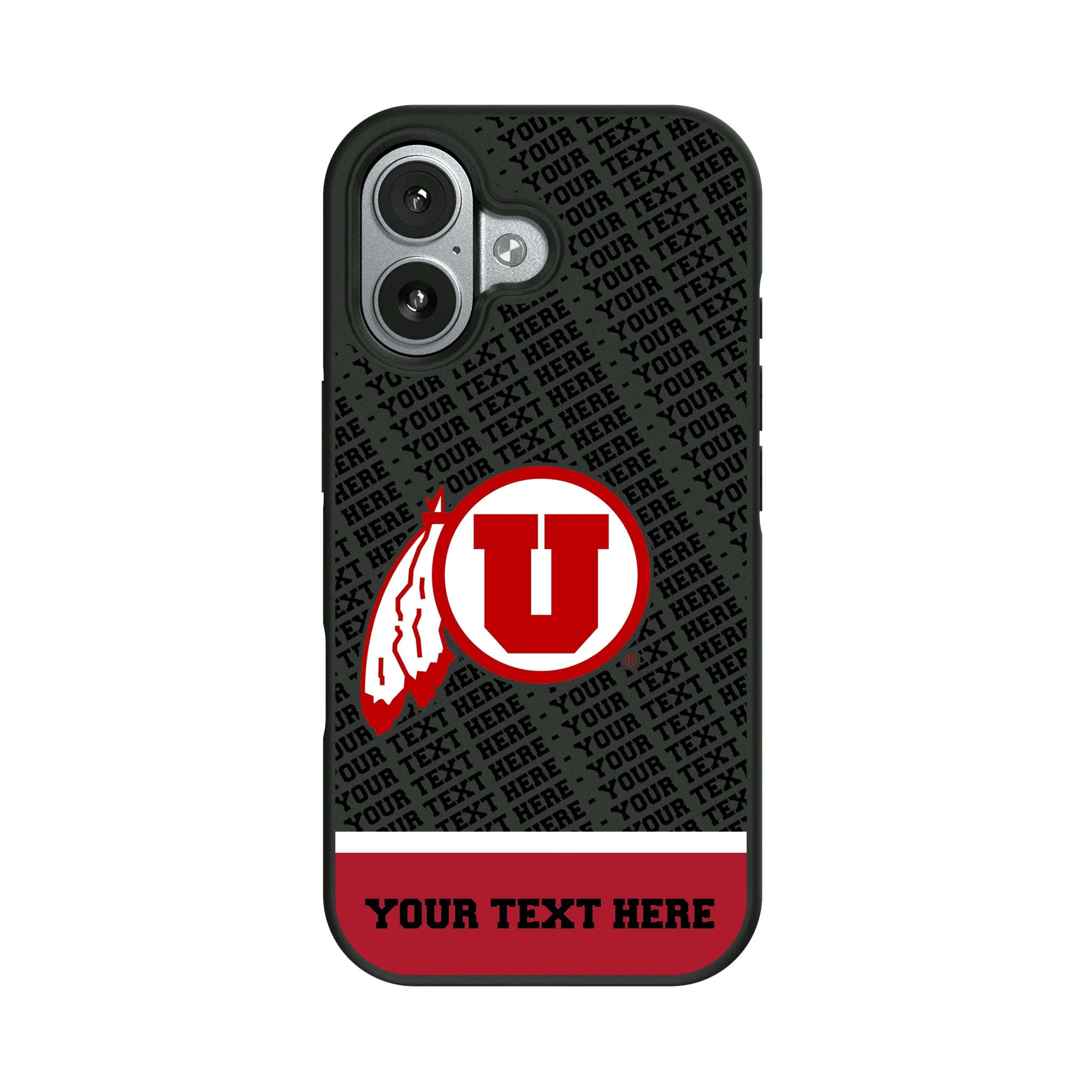University of Utah Utes Personalized EndZone Plus iPhone Bump Phone Case for Apple iPhone#Device_iPhone 17