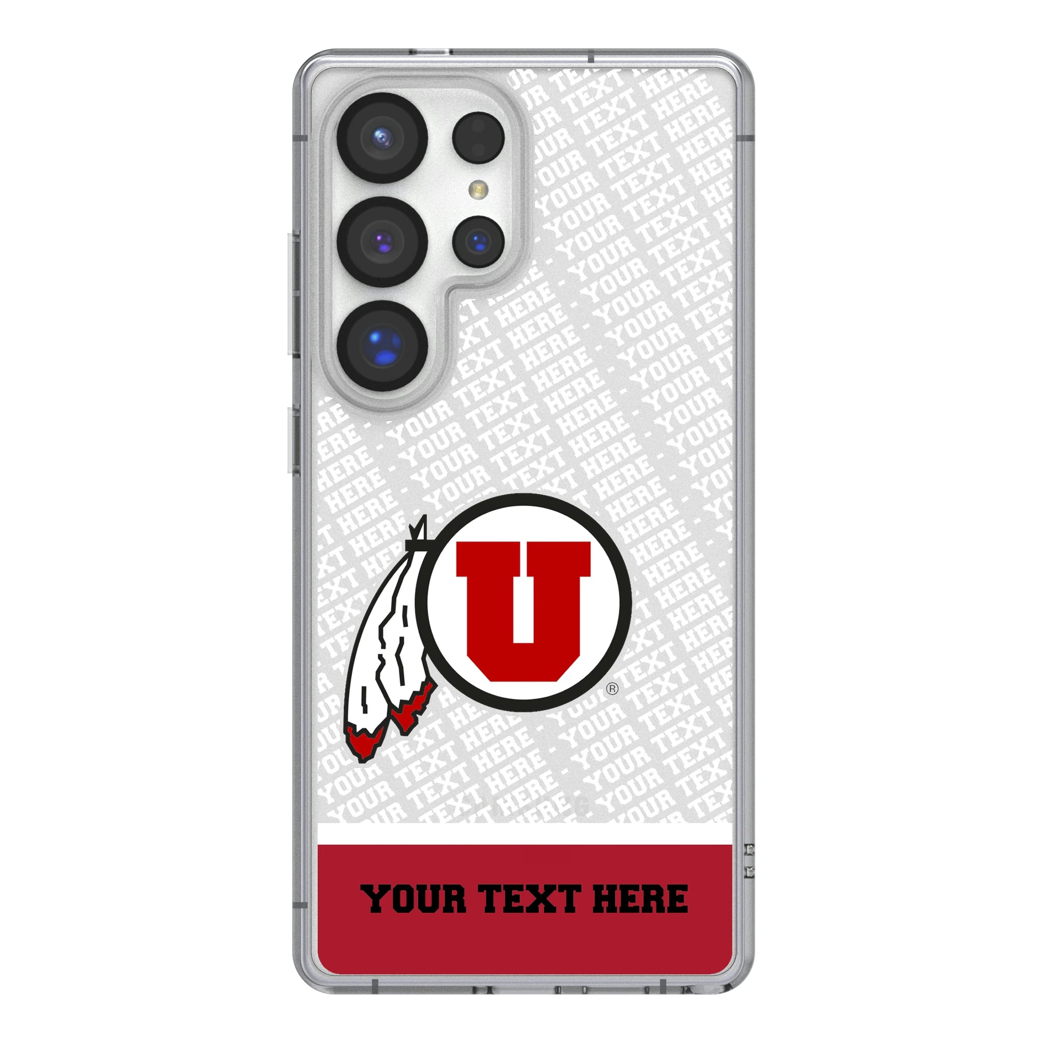University of Utah Utes Personalized EndZone Plus Galaxy Clear Phone Case for Samsung Galaxy