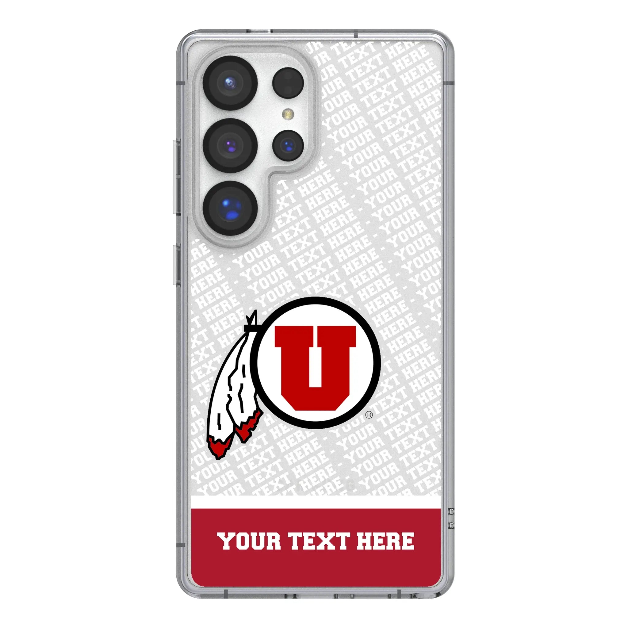 University of Utah Utes Personalized EndZone Plus Galaxy Clear Phone Case for Samsung Galaxy#Device_Galaxy S25 Ultra