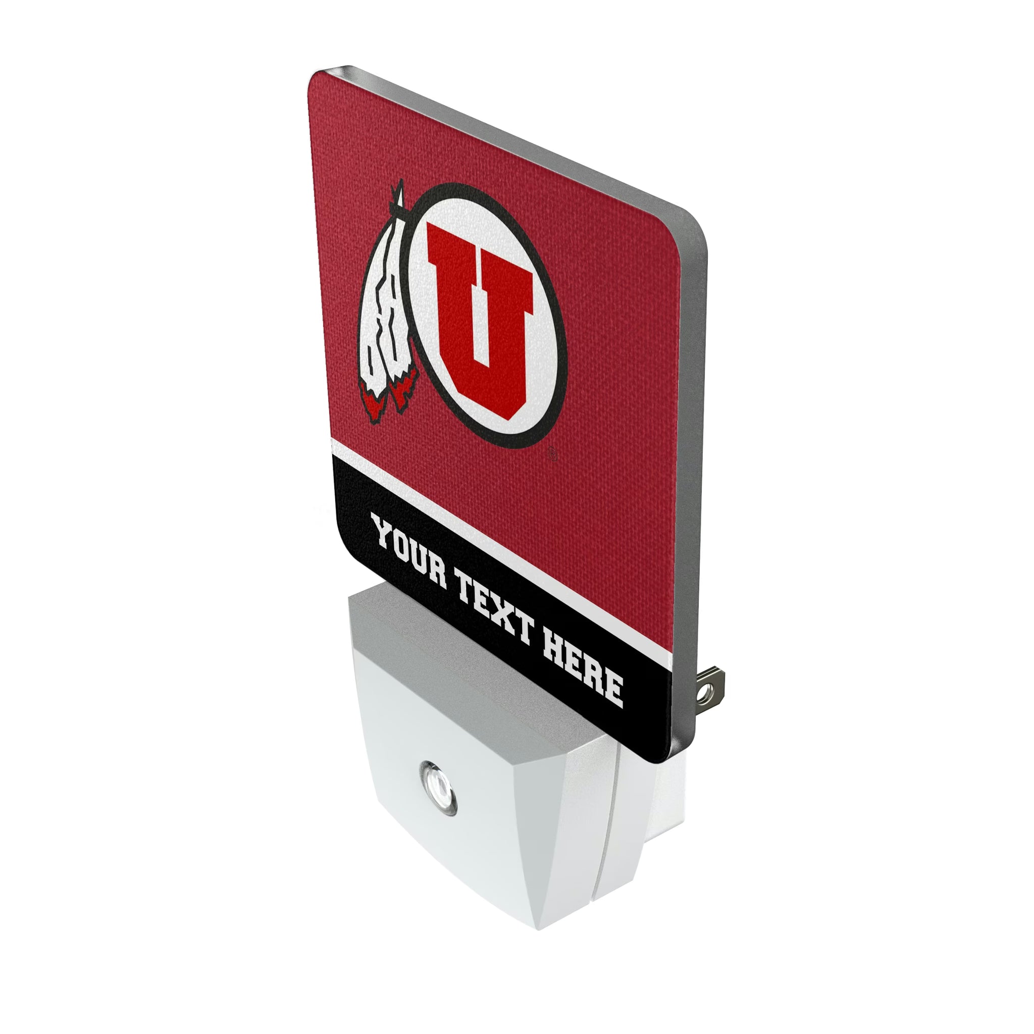 University of Utah Utes Personalized Endzone Solid Night Light 2-Pack - Isometric View