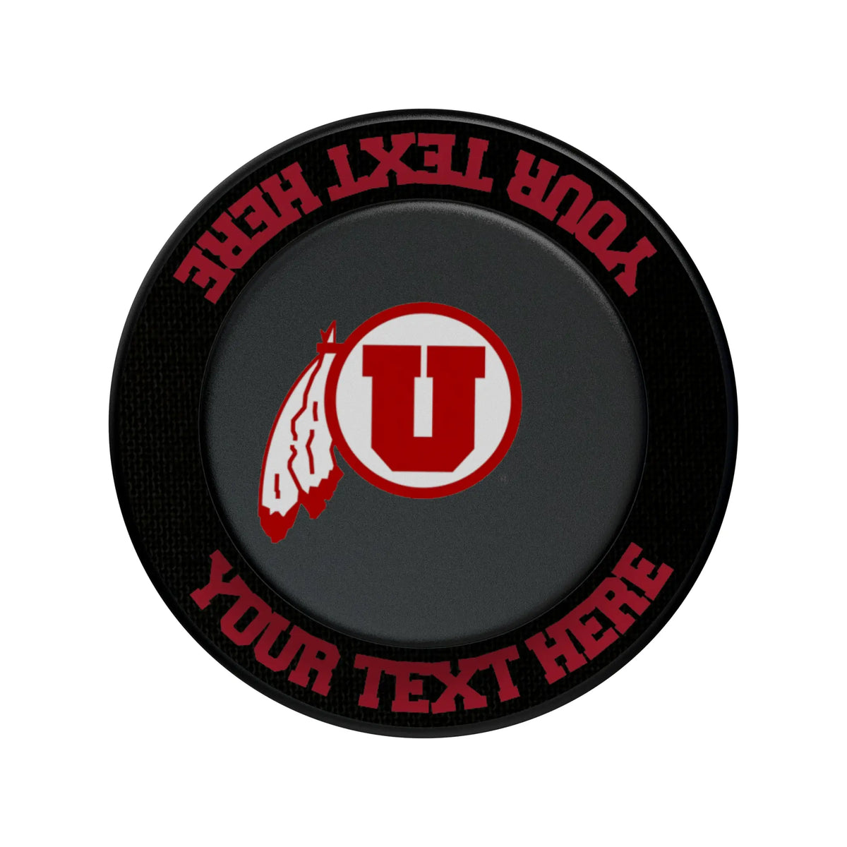 University of Utah Utes Personalized Endzone Solid Popsockets Round Magnetic