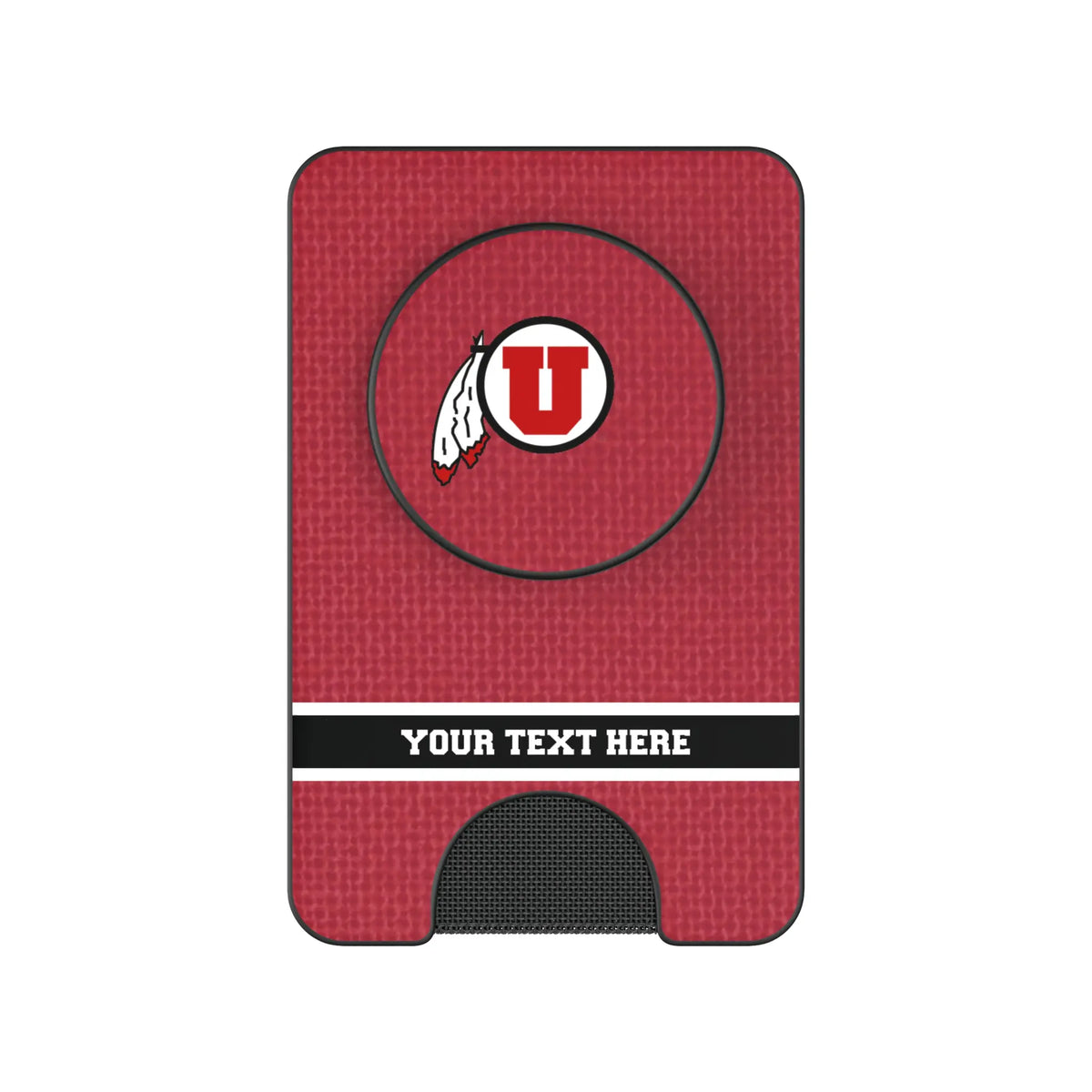 University of Utah Utes Personalized Endzone Solid Popsockets Wallet Magnetic