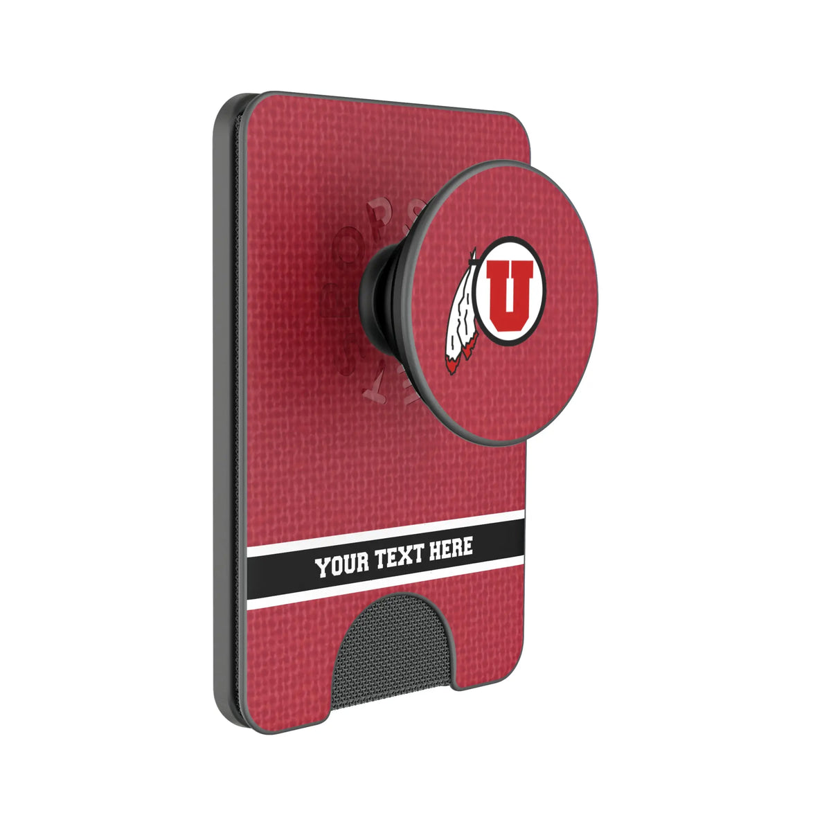 University of Utah Utes Personalized Endzone Solid Popsockets Wallet Magnetic