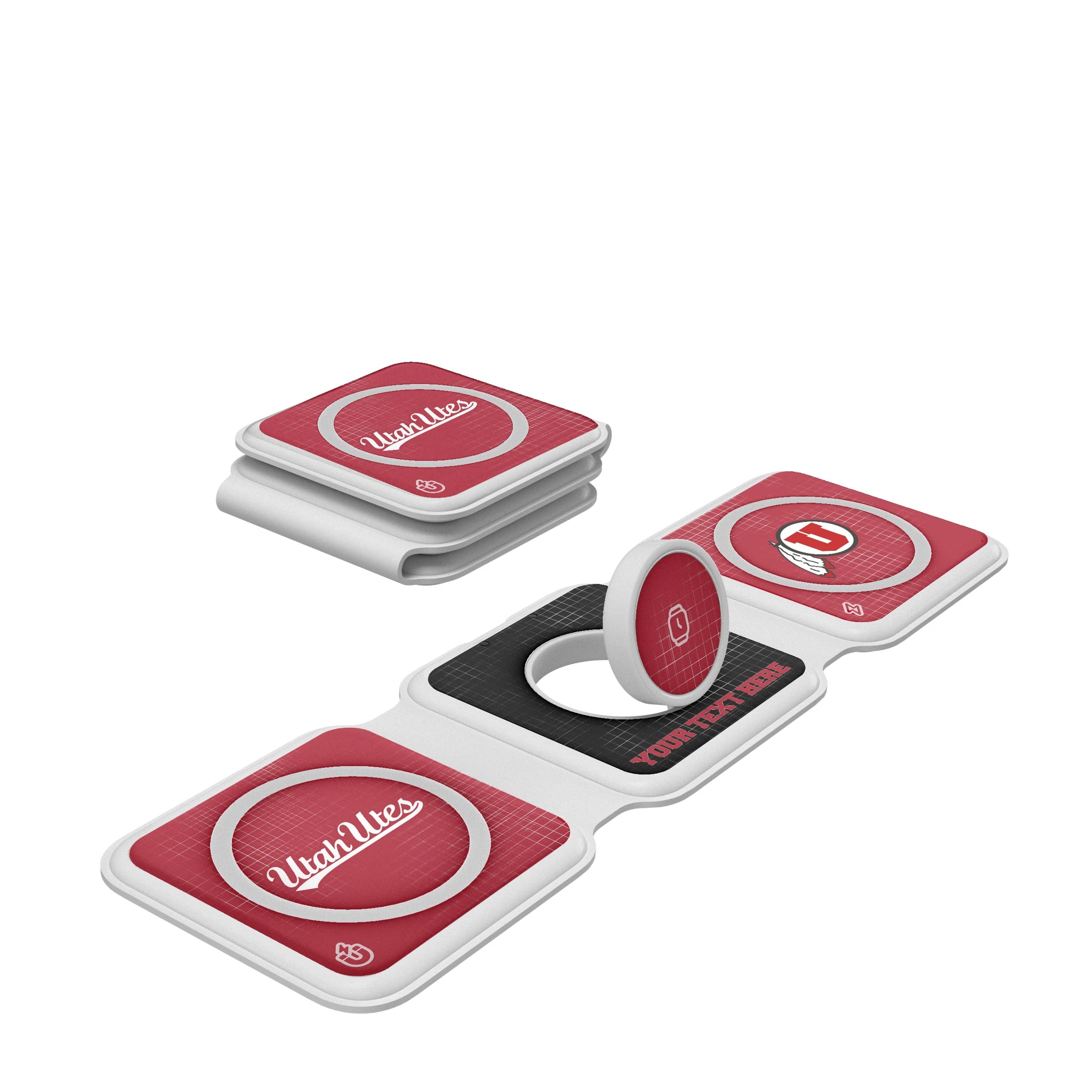 University of Utah Utes Personalized Hatch Foldable 3 in 1 Charger