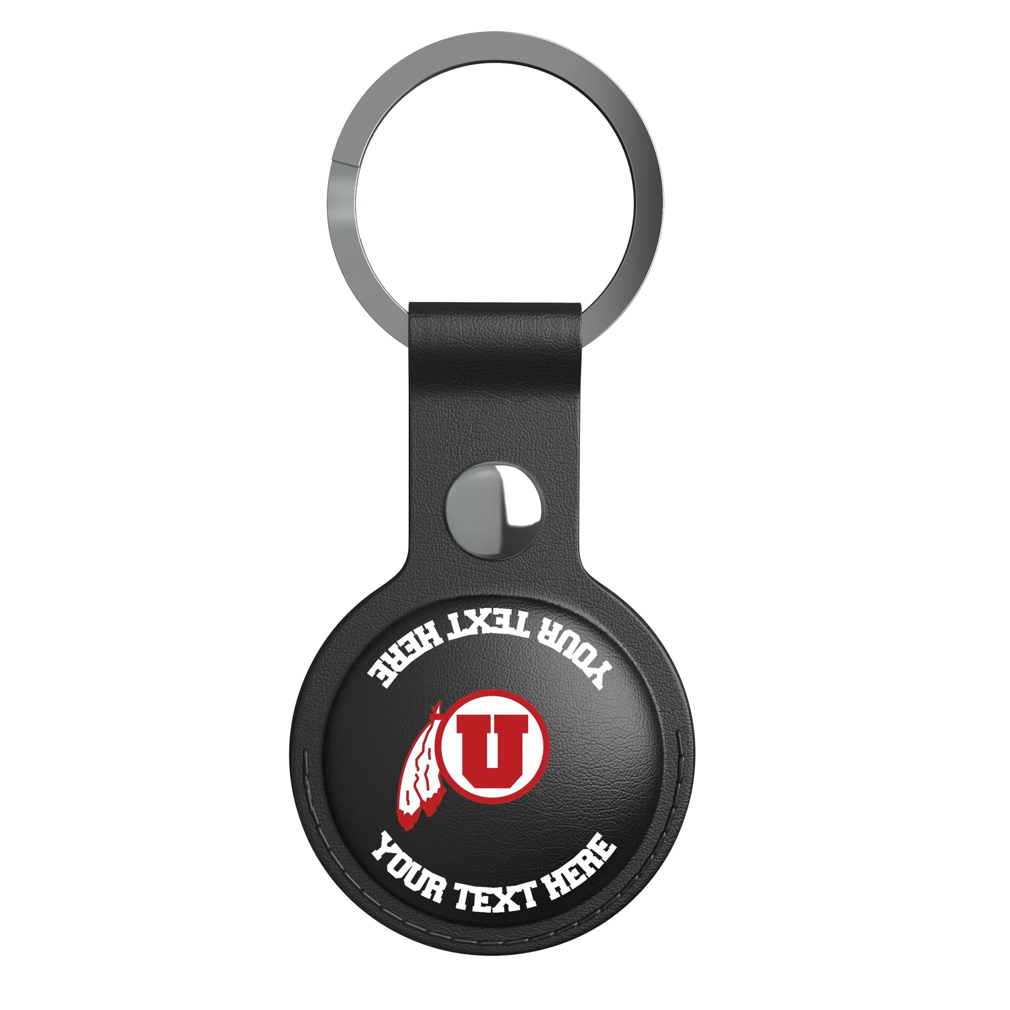 University of Utah Utes Personalized Insignia AirTag Black Airtag Holder