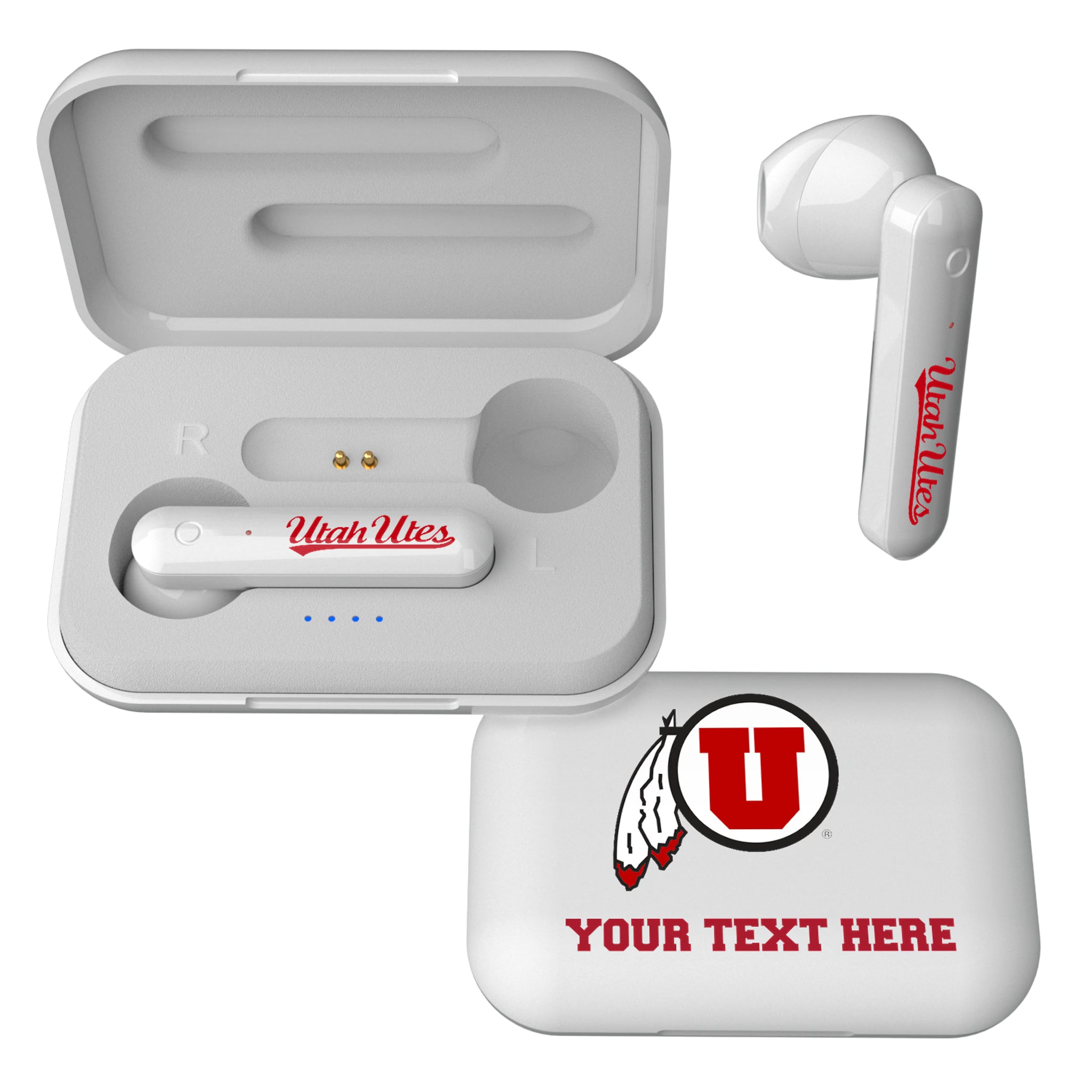 University of Utah Utes Personalized Insignia Wireless TWS Earbuds