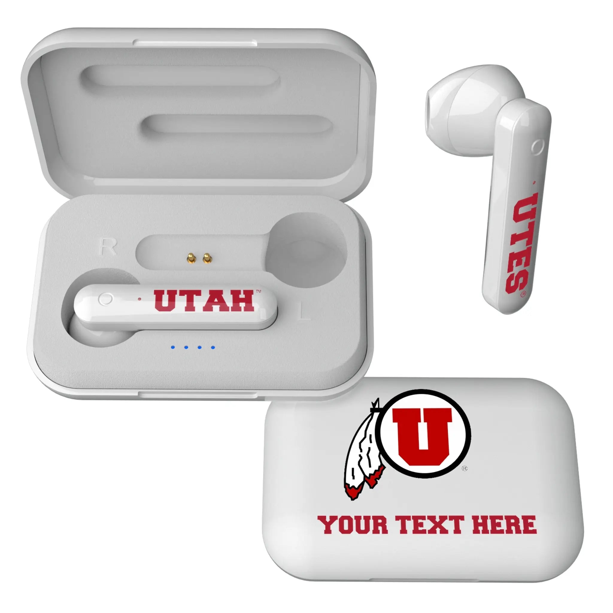 University of Utah Utes Personalized Insignia Wireless TWS Earbuds