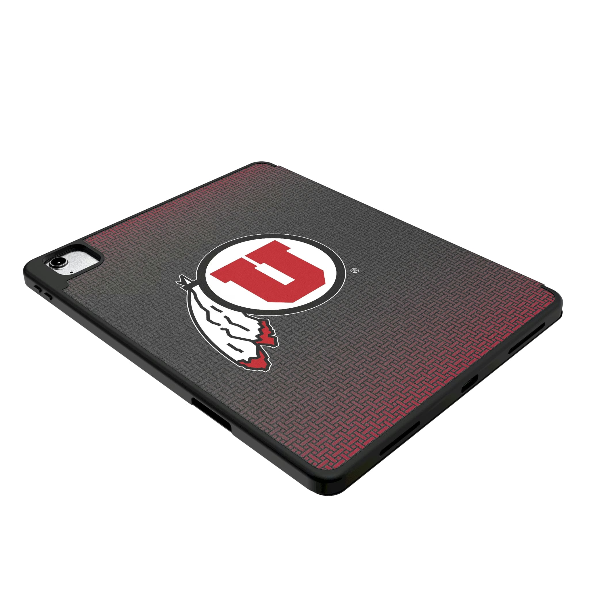 University of Utah Utes Personalized Linen iPad Tablet Case for Apple iPad - Isometric View