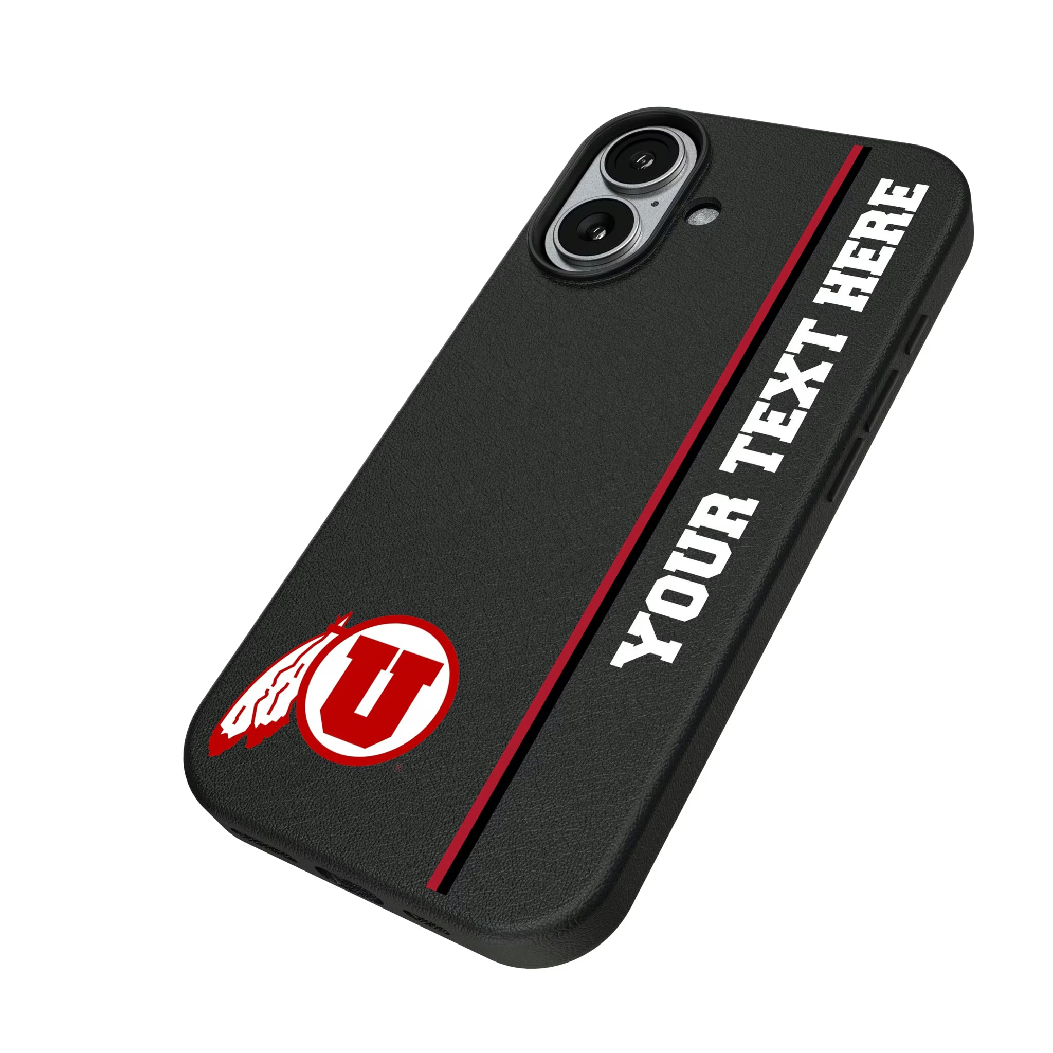 University of Utah Utes Personalized Sidebard iPhone MagSafe Compatible Phone Case for Apple iPhone - Isometric View#Device_iPhone 17