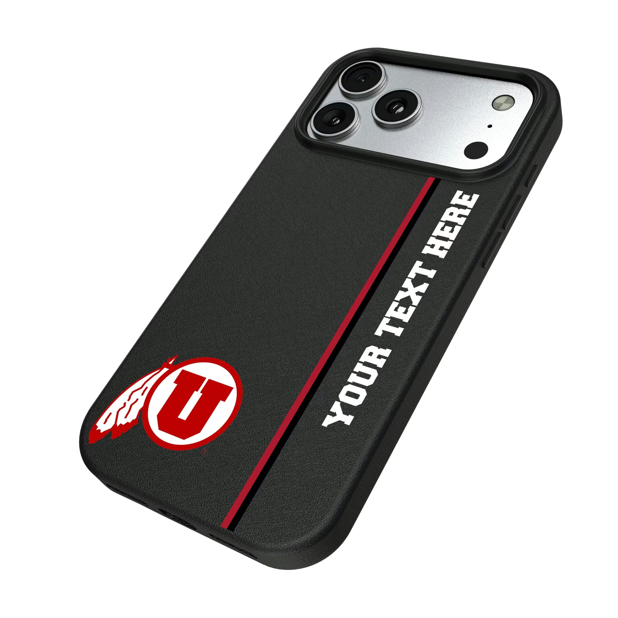 University of Utah Utes Personalized Sidebard iPhone MagSafe Compatible Phone Case for Apple iPhone - Isometric View#Device_iPhone 17 Pro Max