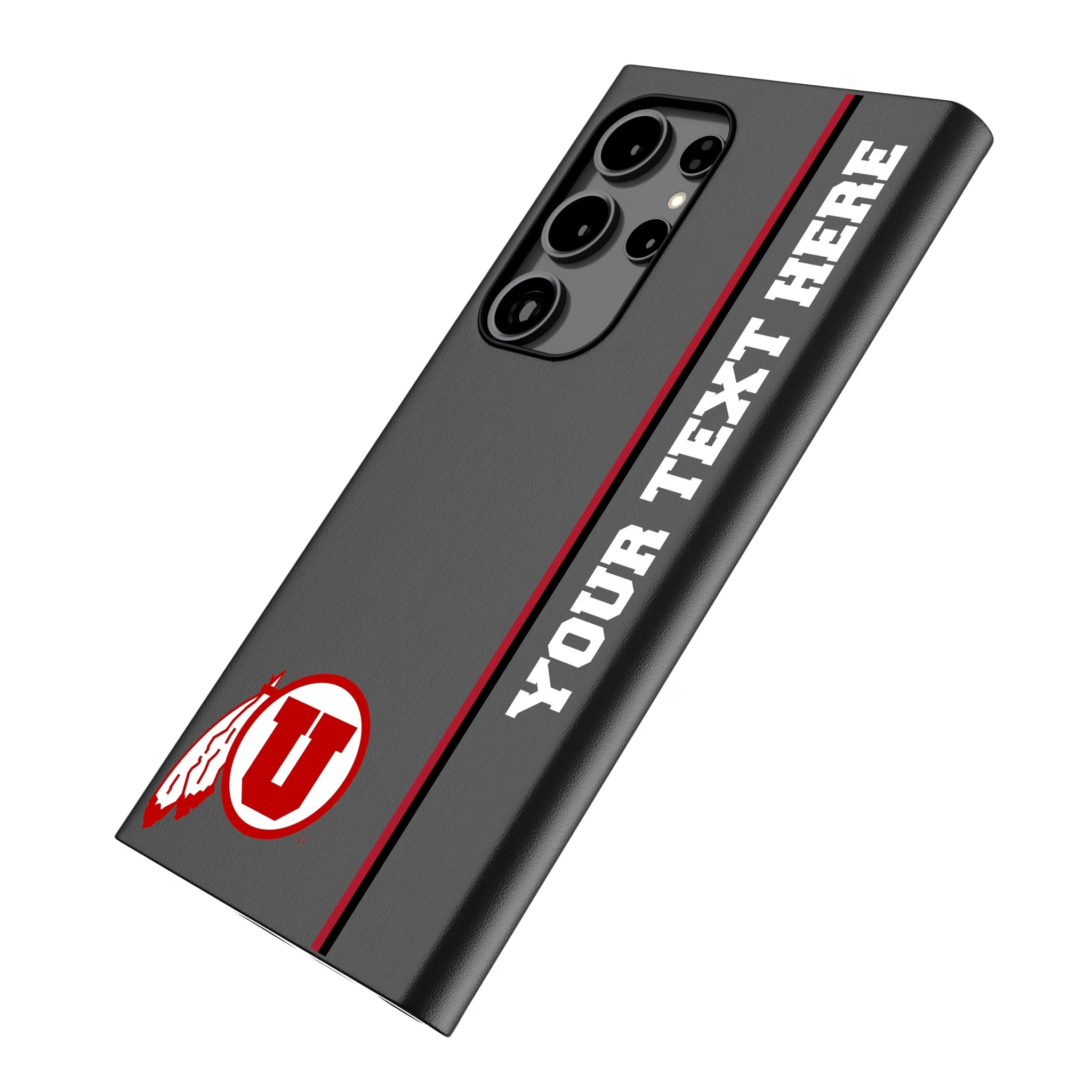 University of Utah Utes Personalized Sidebard Galaxy MagSafe Compatible Phone Case for Samsung Galaxy - Isometric View