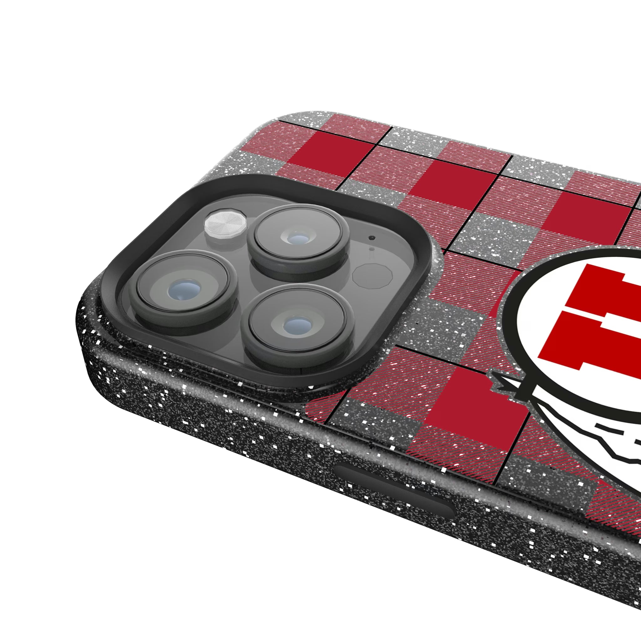 University of Utah Utes Plaid iPhone Bling Phone Case for Apple iPhone - Detail