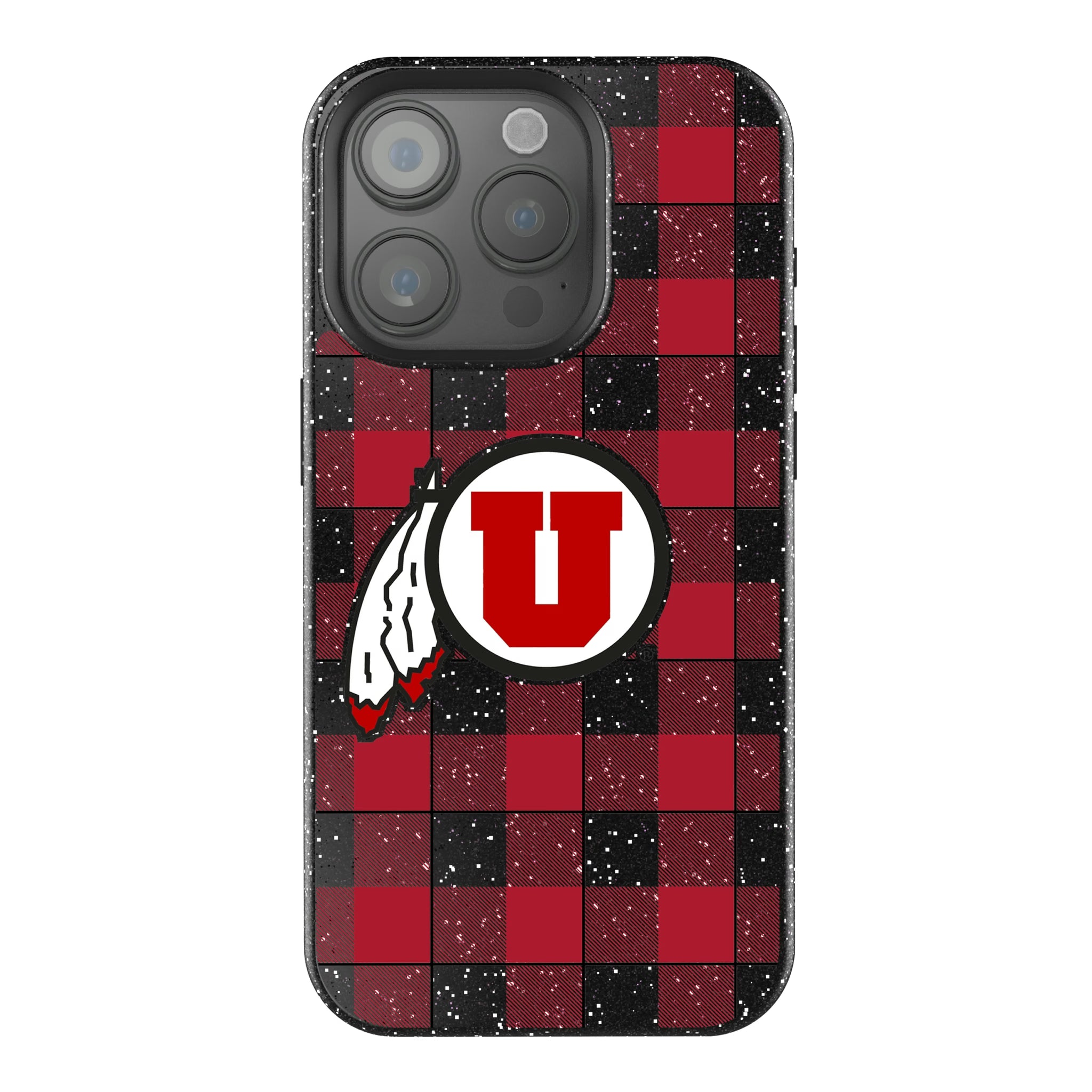 University of Utah Utes Plaid iPhone Bling Phone Case for Apple iPhone