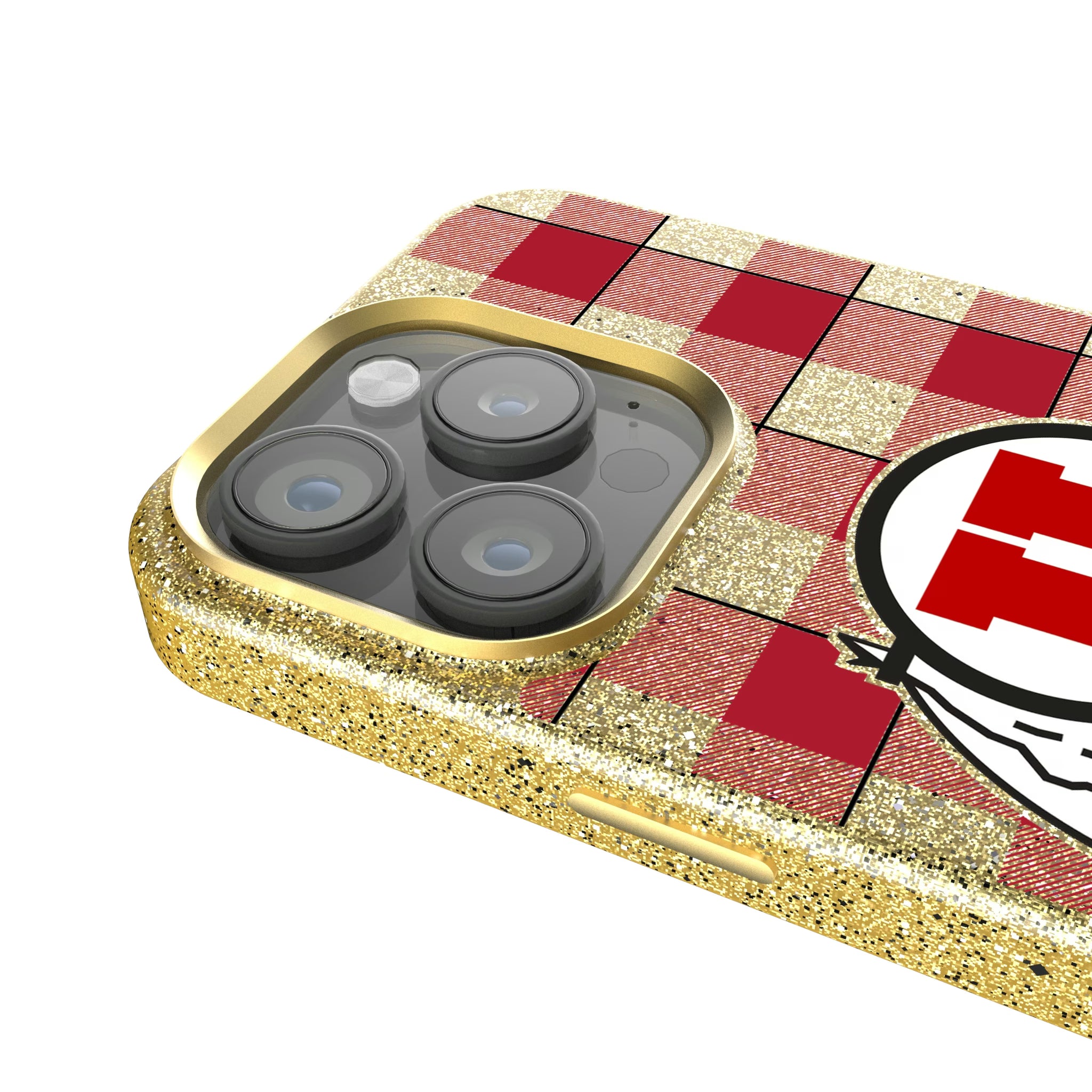 University of Utah Utes Plaid iPhone Bling Phone Case for Apple iPhone - Detail
