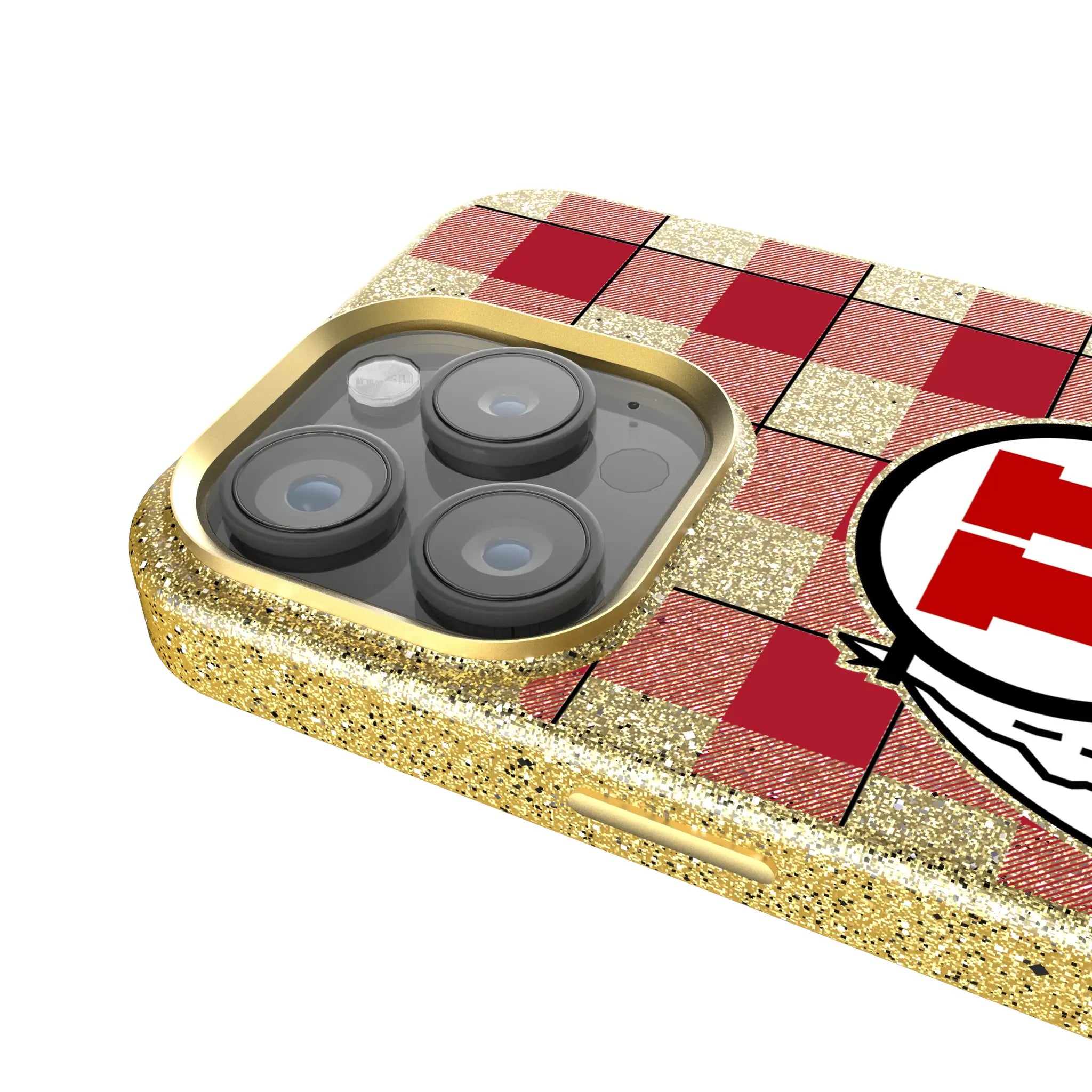 University of Utah Utes Plaid iPhone Bling Phone Case for Apple iPhone - Detail