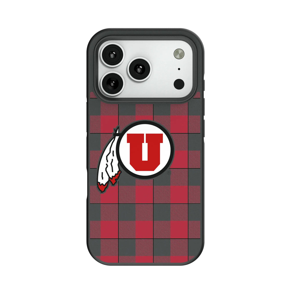 University of Utah Utes Plaid Bump Phone Case for Apple iPhone