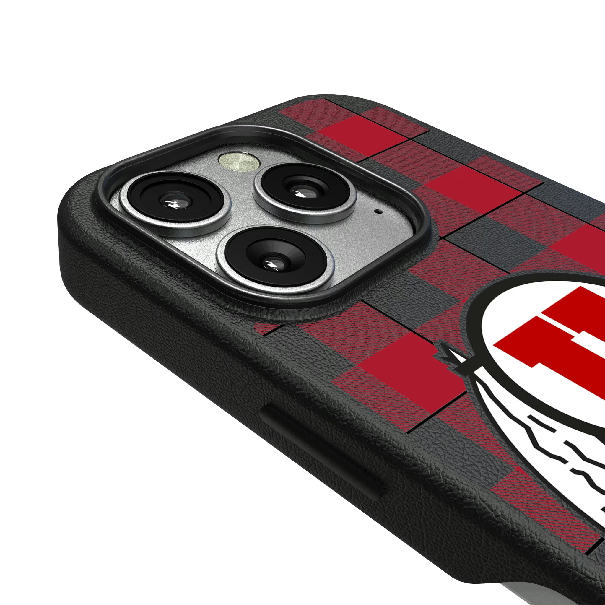 University of Utah Utes Plaid iPhone MagSafe Compatible Phone Case for Apple iPhone - Detail