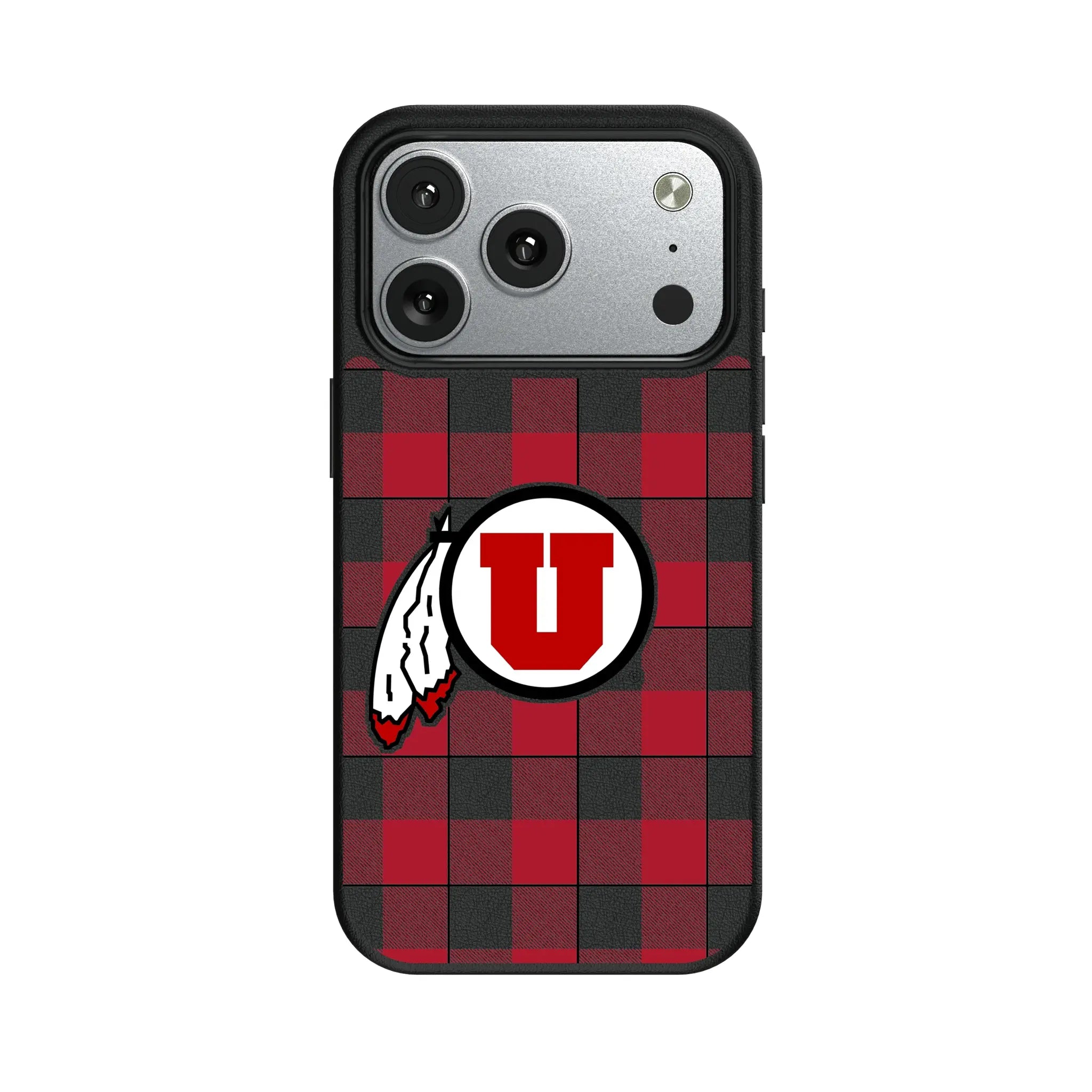 University of Utah Utes Plaid iPhone MagSafe Compatible Phone Case for Apple iPhone#Device_iPhone 17 Pro