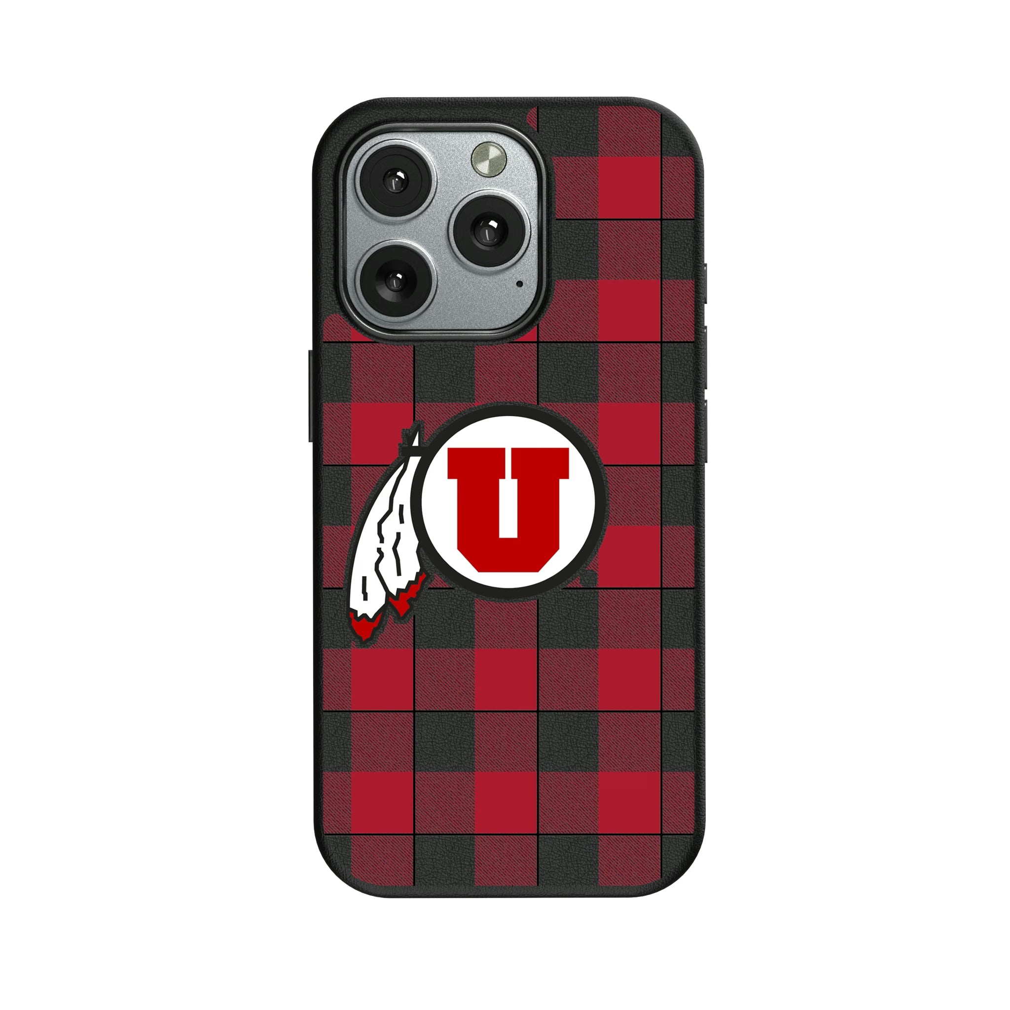 University of Utah Utes Plaid iPhone MagSafe Compatible Phone Case for Apple iPhone