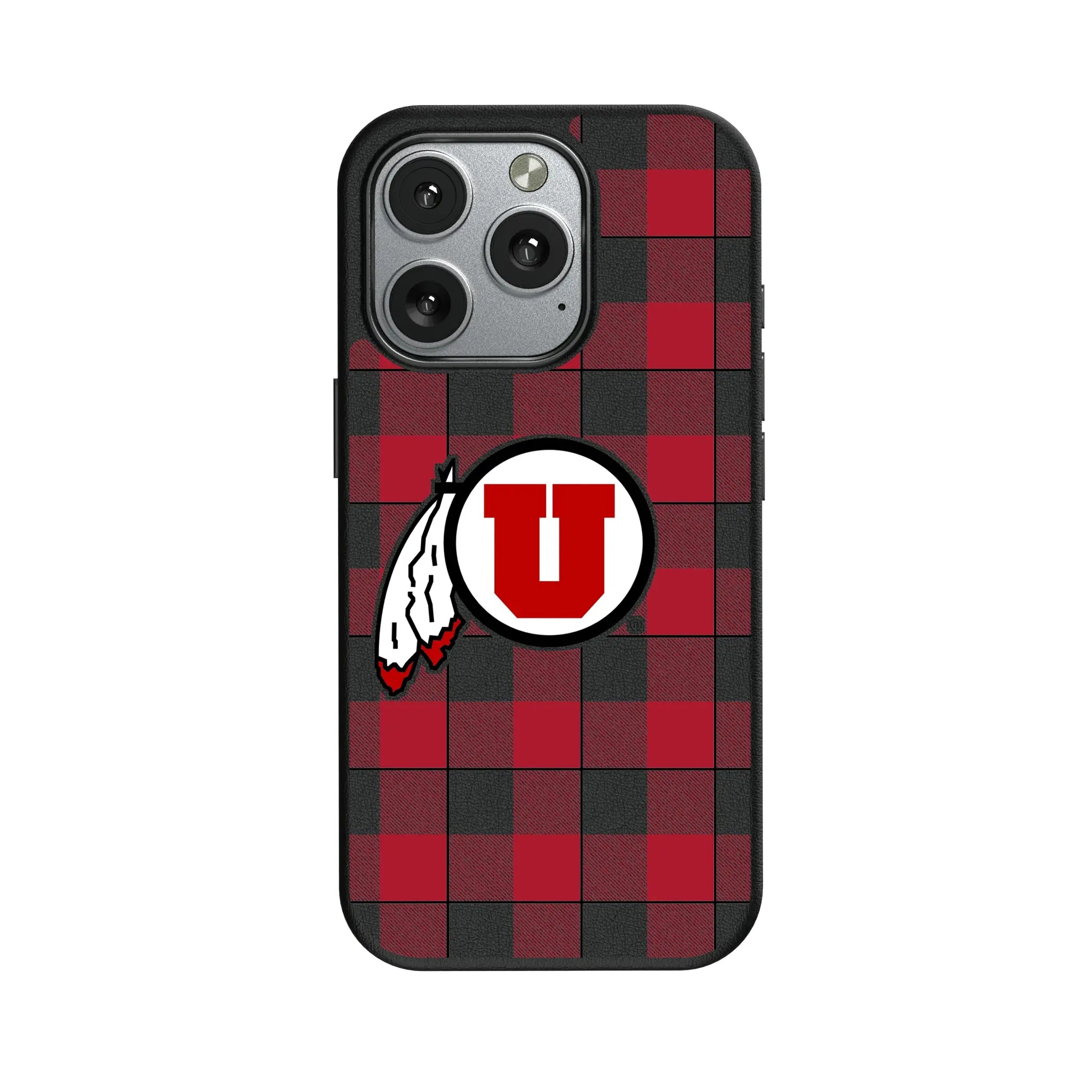University of Utah Utes Plaid iPhone MagSafe Compatible Phone Case for Apple iPhone