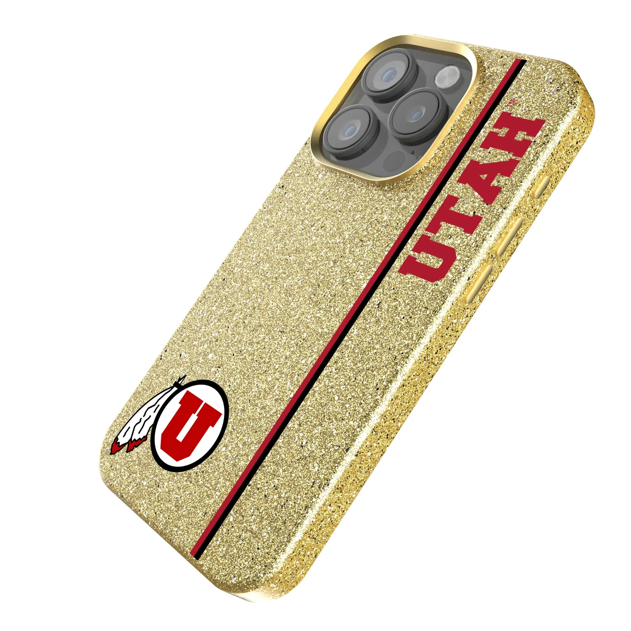 University of Utah Utes Sidebar iPhone Bling Phone Case for Apple iPhone - Isometric View